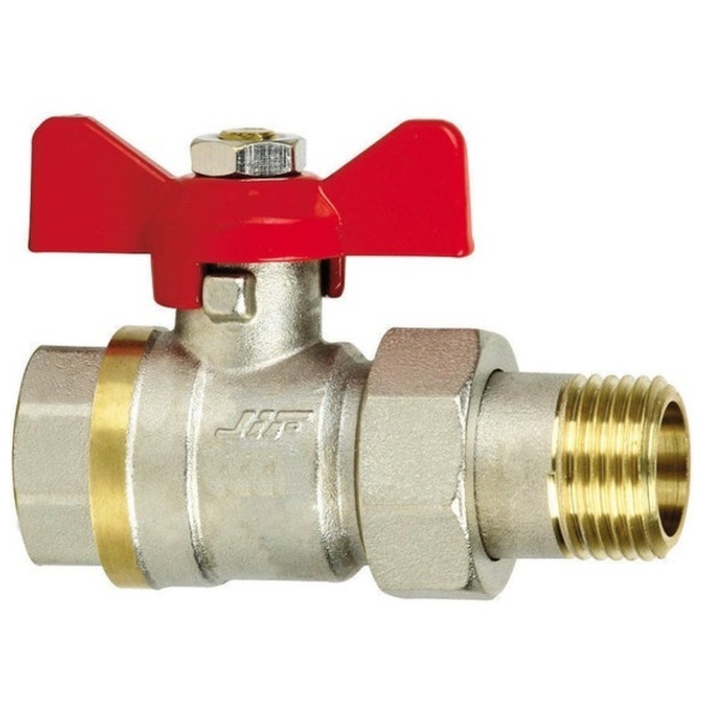 Кран шаровый с накидной гайкой JIF ВН бабочка 3/4 JIF36005
