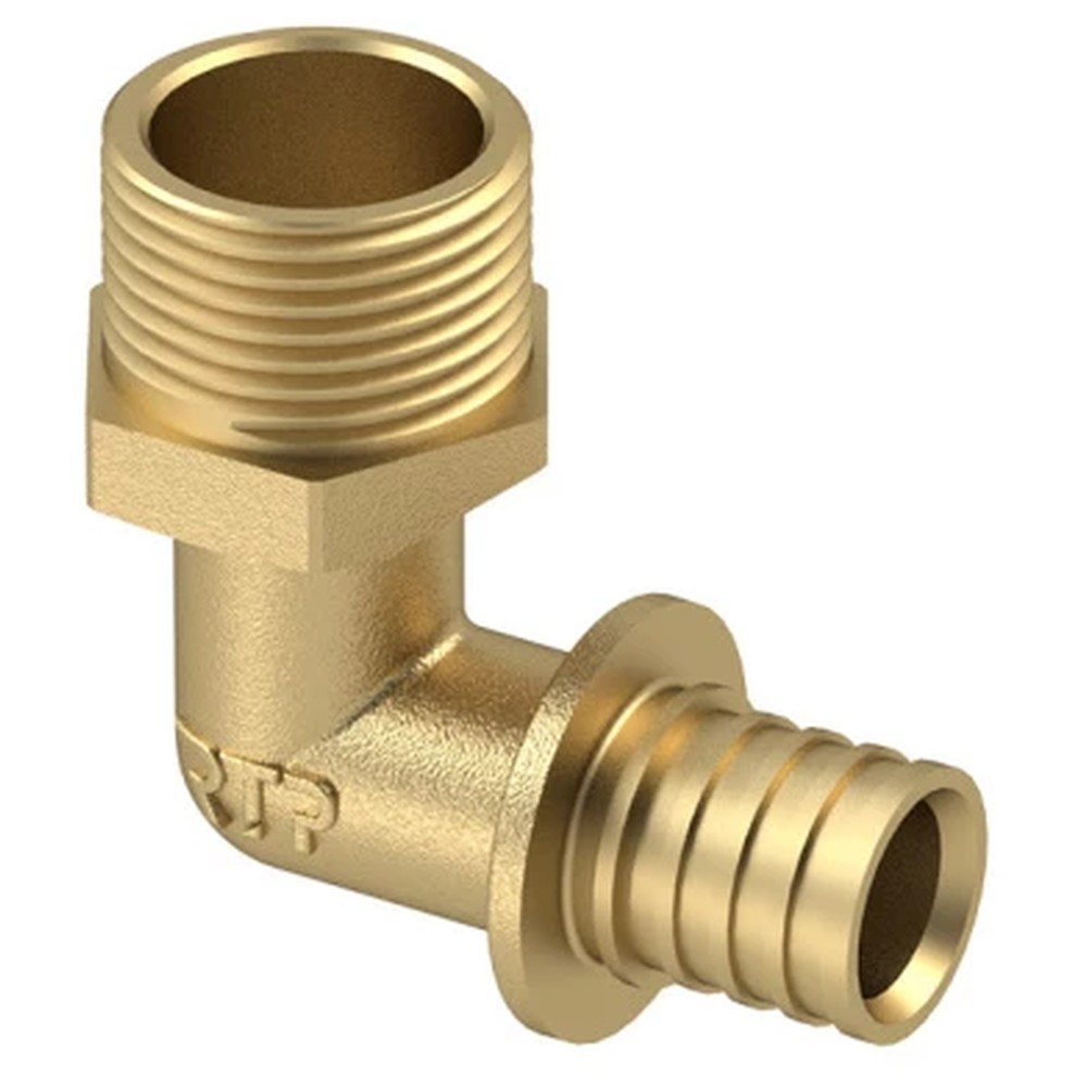 Угольник аксиальный переходной RTP 25х3/4 НР латунь 31425
