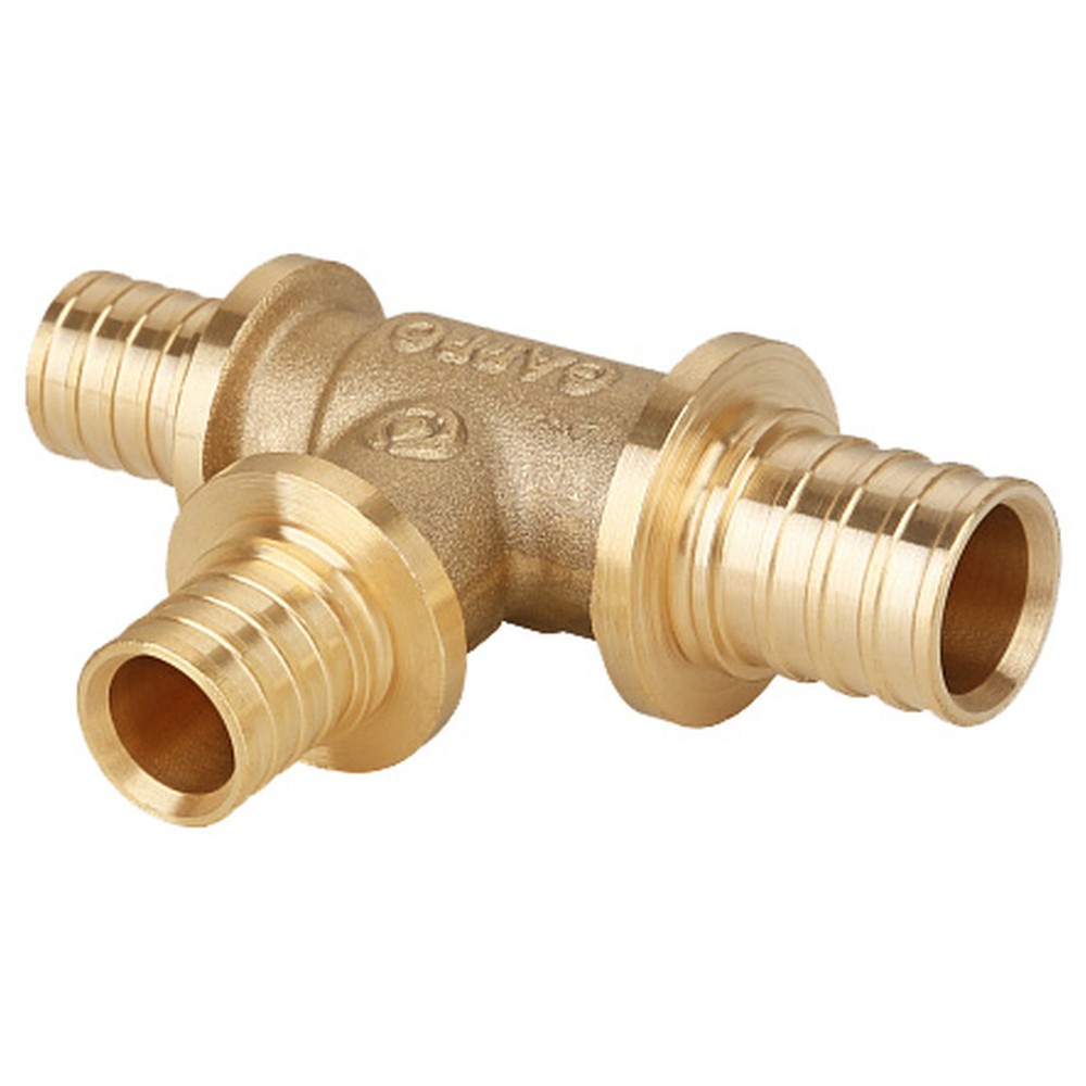Тройник аксиальный переходной Gappo латунный 20х16х20 мм НС-1441579
