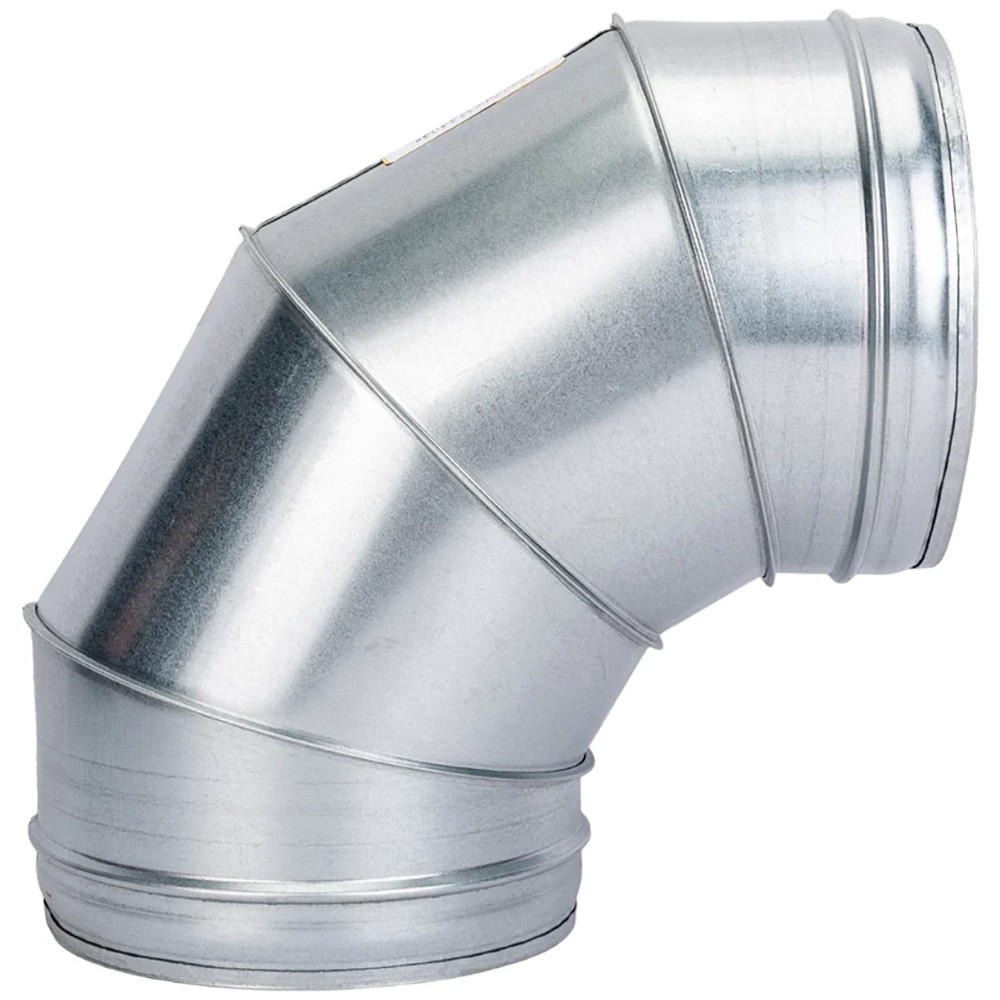 Отвод круглого сечения Галвент 90° 200 мм оцинкованная сталь 0.5 мм НС-1643198