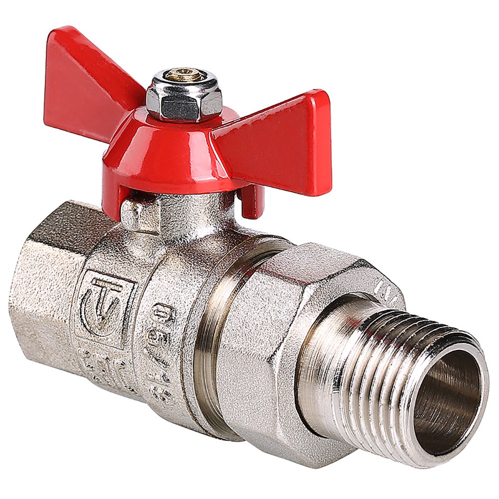 Кран шаровый с накидной гайкой Valtec ВН бабочка 3/4 VT.227.N.05