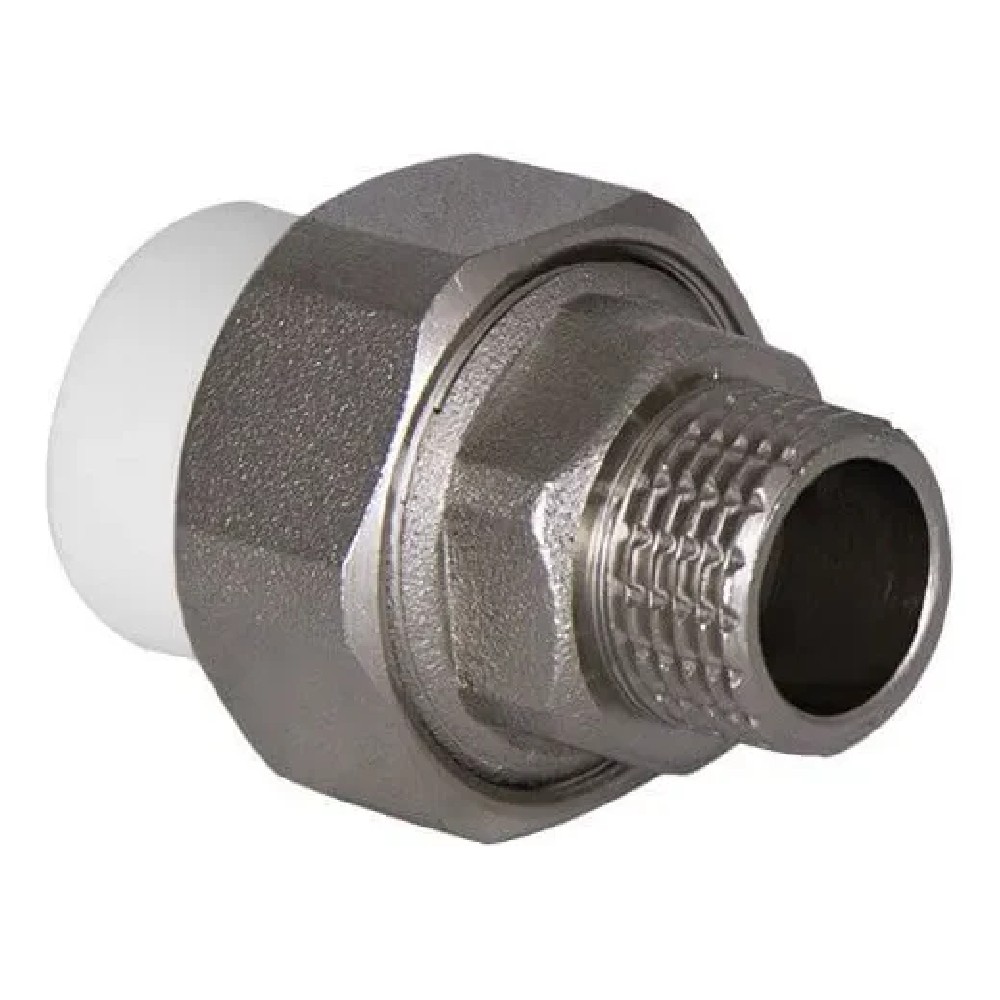 Муфта комбинированная разъемная TEBO PP-R 32x1 НР белая T-ППР.Мрн.32.1.Б.Tr