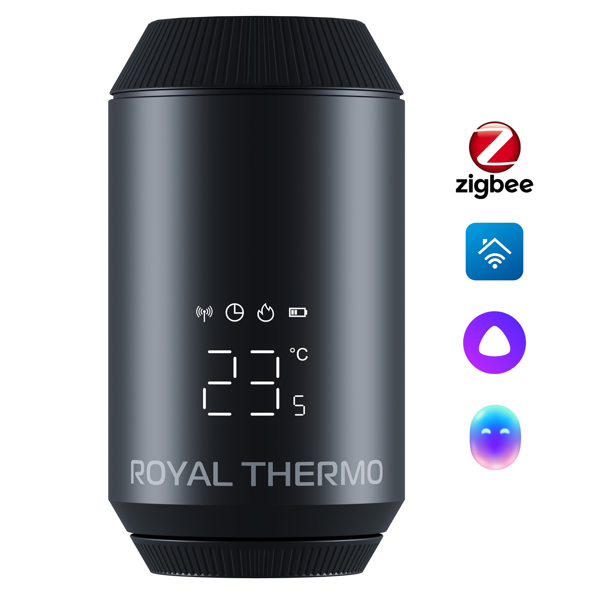 Термостат радиаторный электронный Royal Thermo Smart Heat 2.0 черный НС-1735445