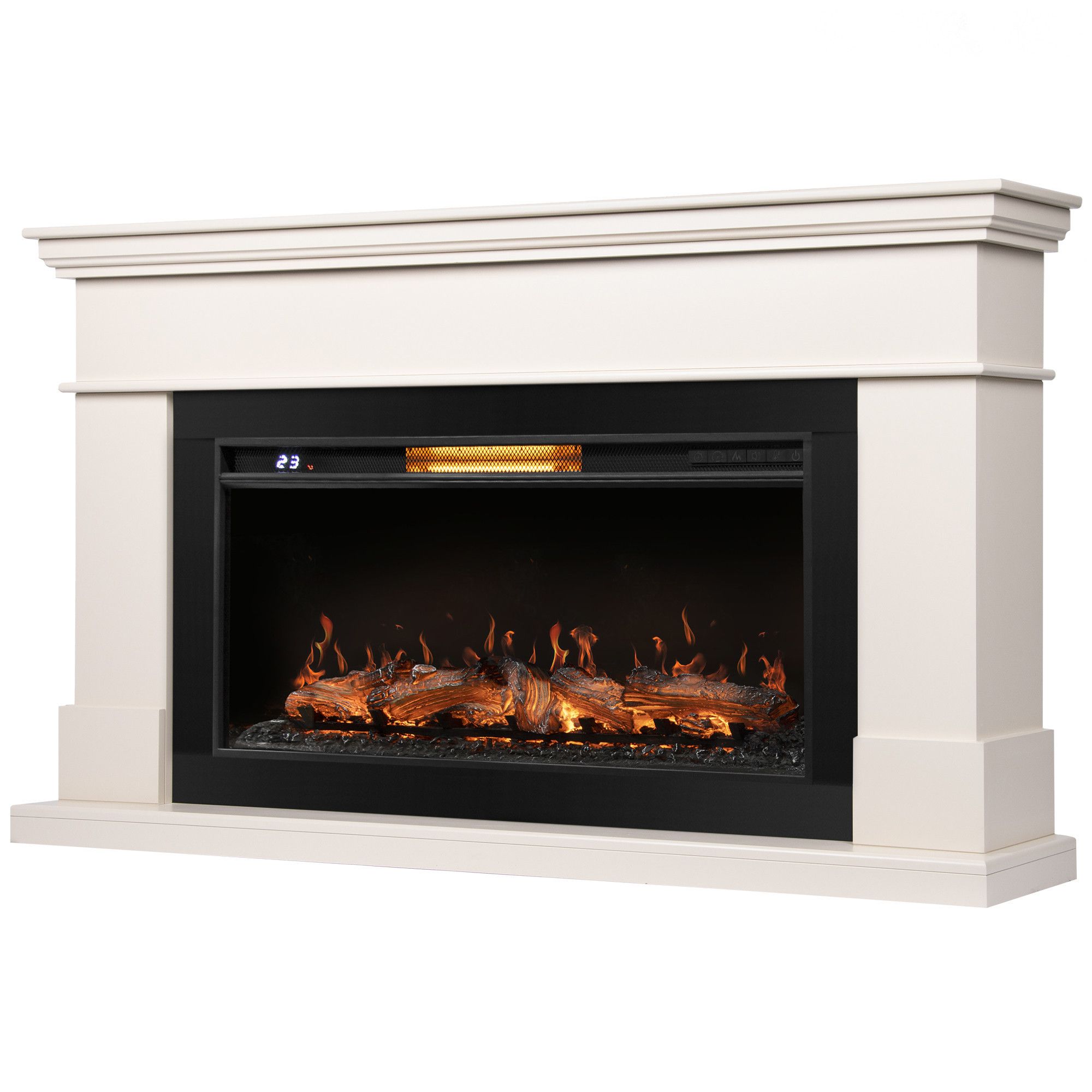 Каминокомплект Royal Thermo: очаг Aurora RTFP/P-AR40LS, портал California 40 молочный НС-1799446