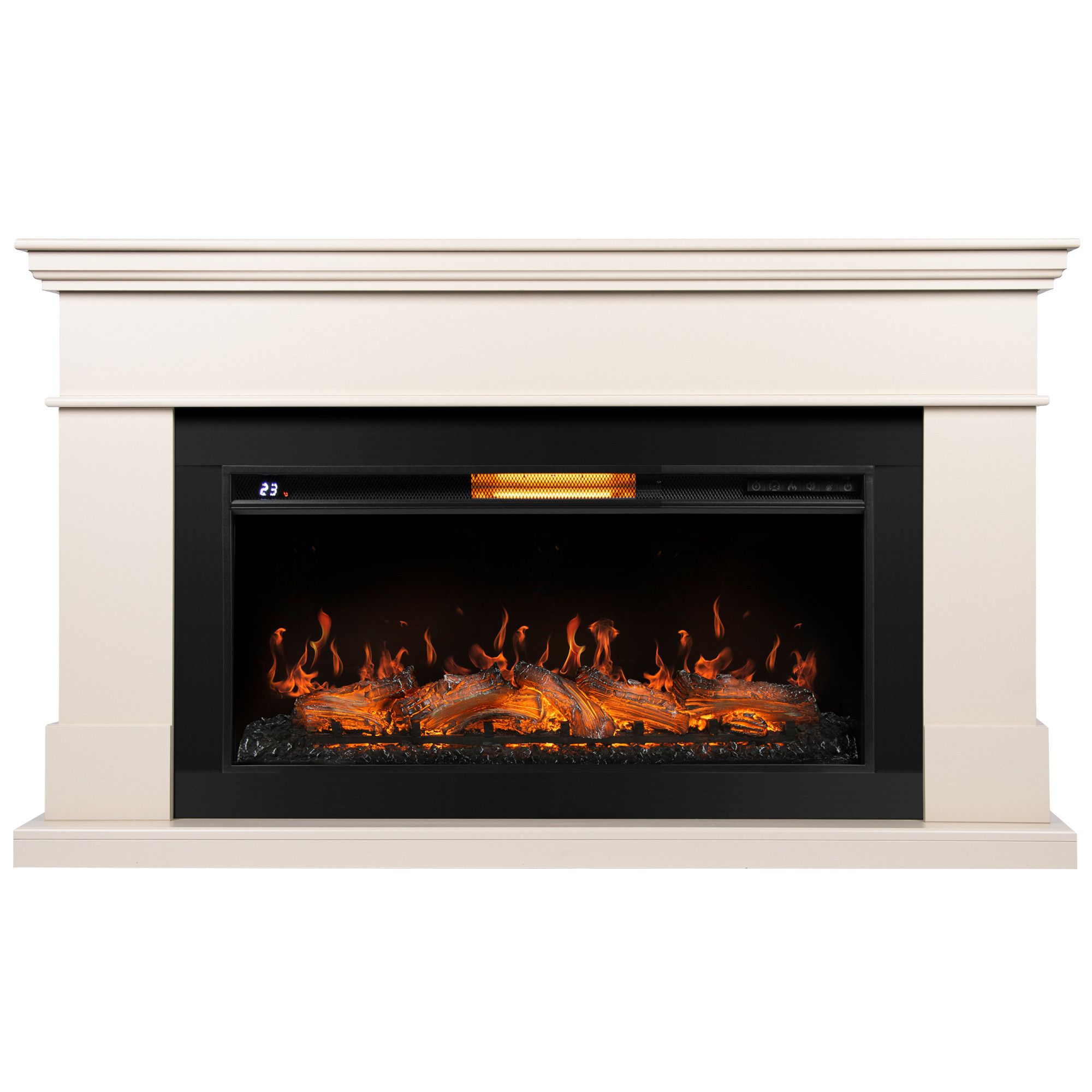 Каминокомплект Royal Thermo: очаг Aurora RTFP/P-AR40LS, портал California 40 молочный НС-1799446