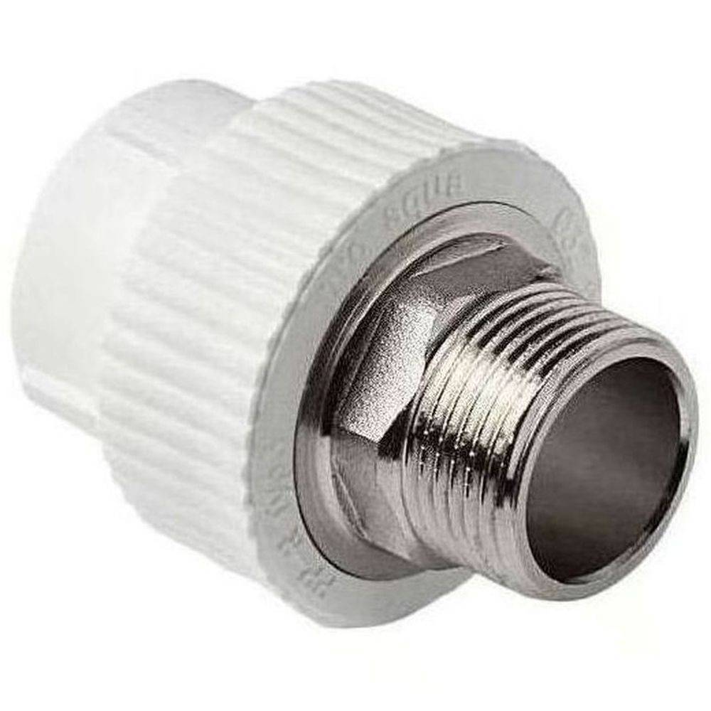 Муфта комбинированная РОСТерм PPR под ключ 75 мм x 2 1/2 НР белая НС-1517180