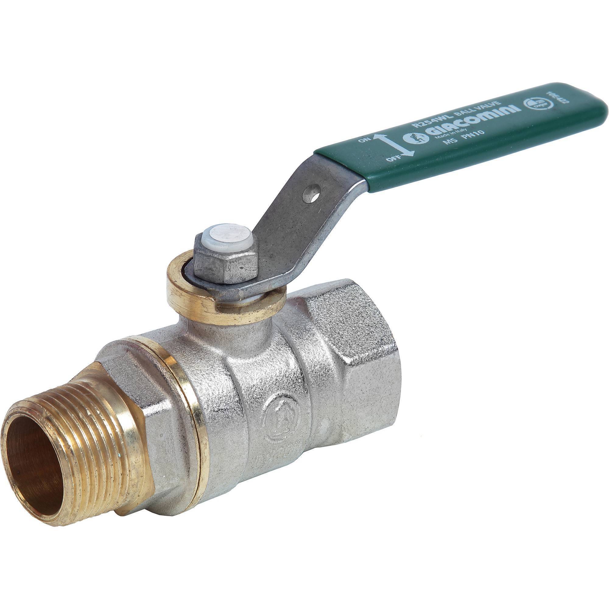 Кран шаровой Giacomini R254W НР-ВР 1 рычажная ручка R254WX055