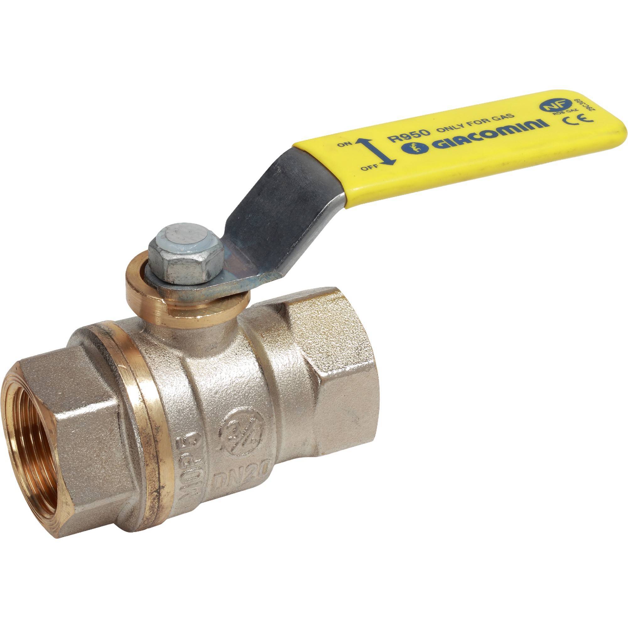 Кран шаровой Giacomini DADO 2 ВР-ВР усиленный полнопроходной ручка-рычаг R950X008