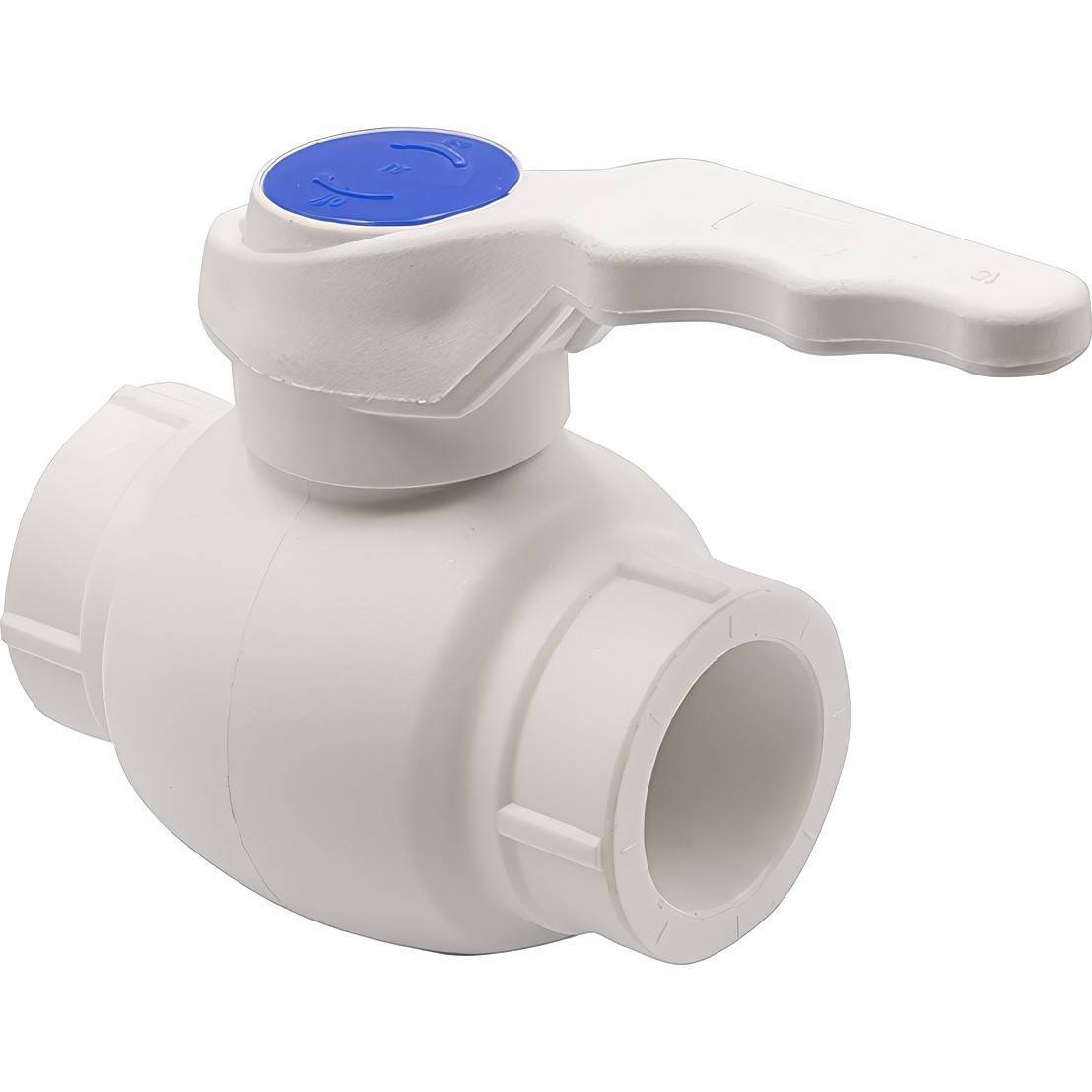 Кран шаровой THERMOLIGHT PP-R 25 мм с ручкой белый UPF 005 25 00 00 W