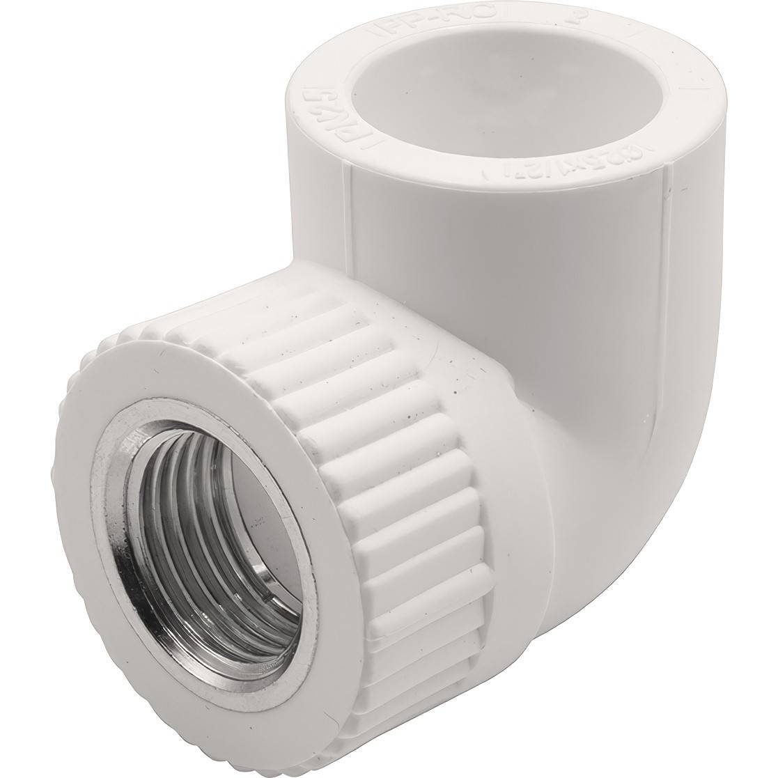 Угольник комбинированный 90° PP-R THERMOLIGHT 25 мм x 1/2 ВР белый НС-1620666
