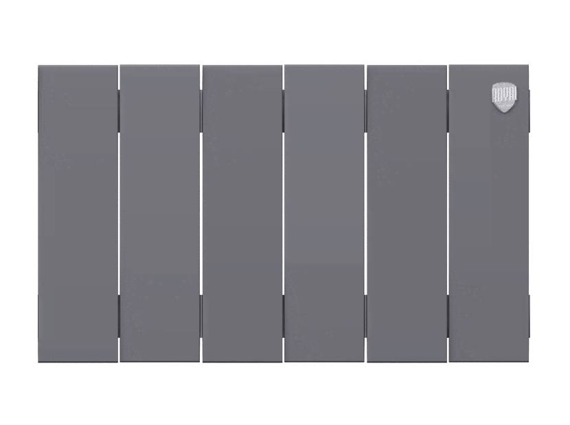 Радиатор биметаллический Royal Thermo PianoForte 200 Silver Satin 6 секций боковое подключение НС-1346033