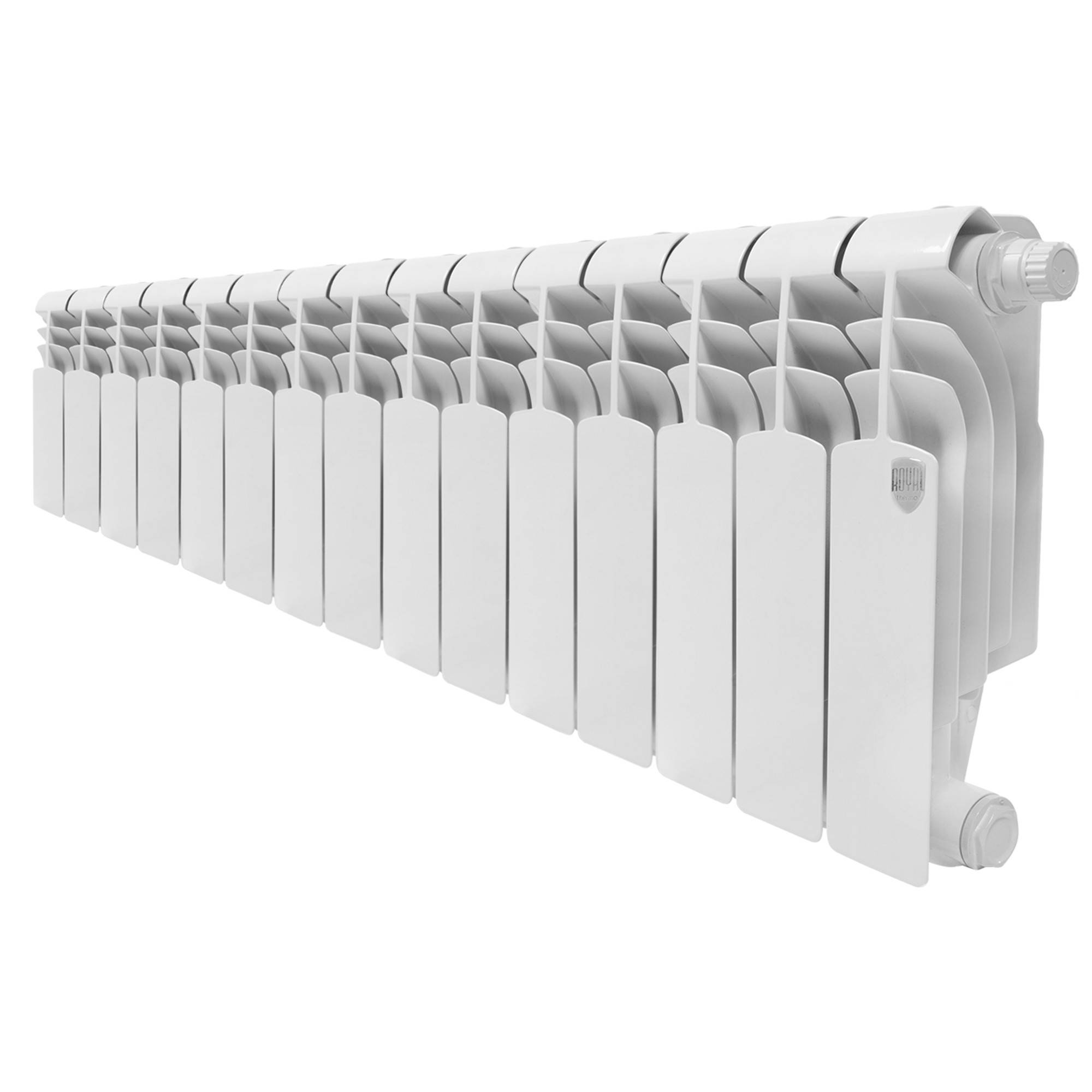 Биметаллический радиатор Royal Thermo Vittoria Super 300 VDR 15 секций нижнее подключение НС-1426028