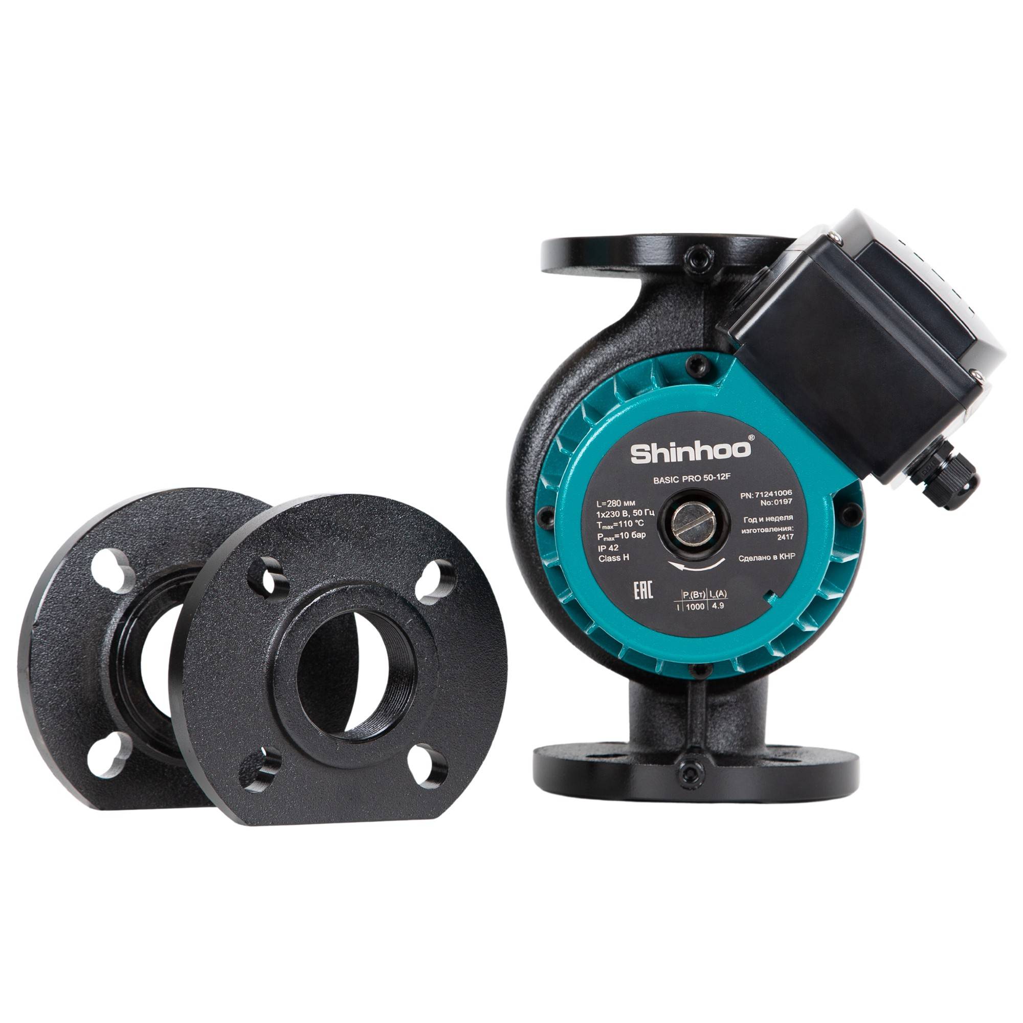 Насос циркуляционный Shinhoo BASIC PRO 50-12F фланцевый 220 В 71241006