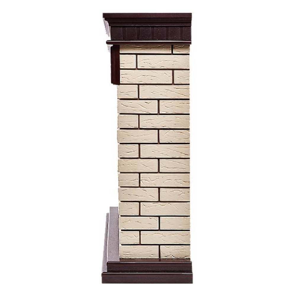 Каминокомплект Firelight Bricks 25 камень бежевый шпон темный дуб с биокамином BFP/P-2520 1660820