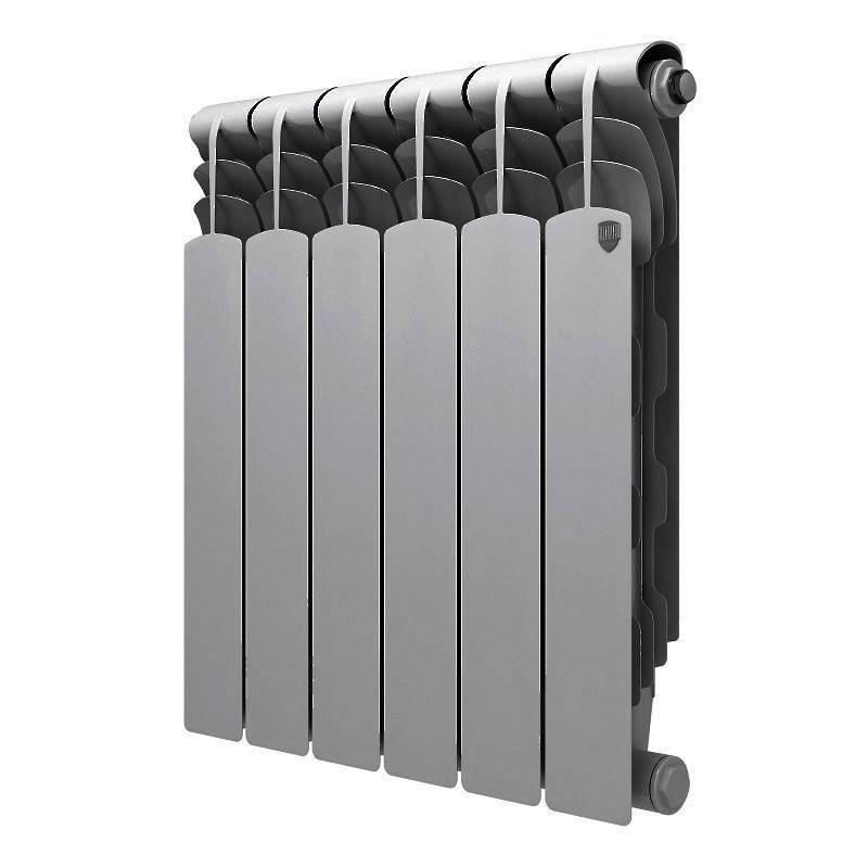 Радиатор биметаллический Royal Thermo Revolution Bimetall 500 2.0 6 секций Silver Satin 1425279