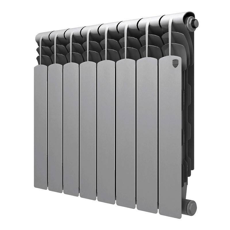 Радиатор биметаллический Royal Thermo Revolution Bimetall 500 2.0 8 секций Silver Satin 1425280