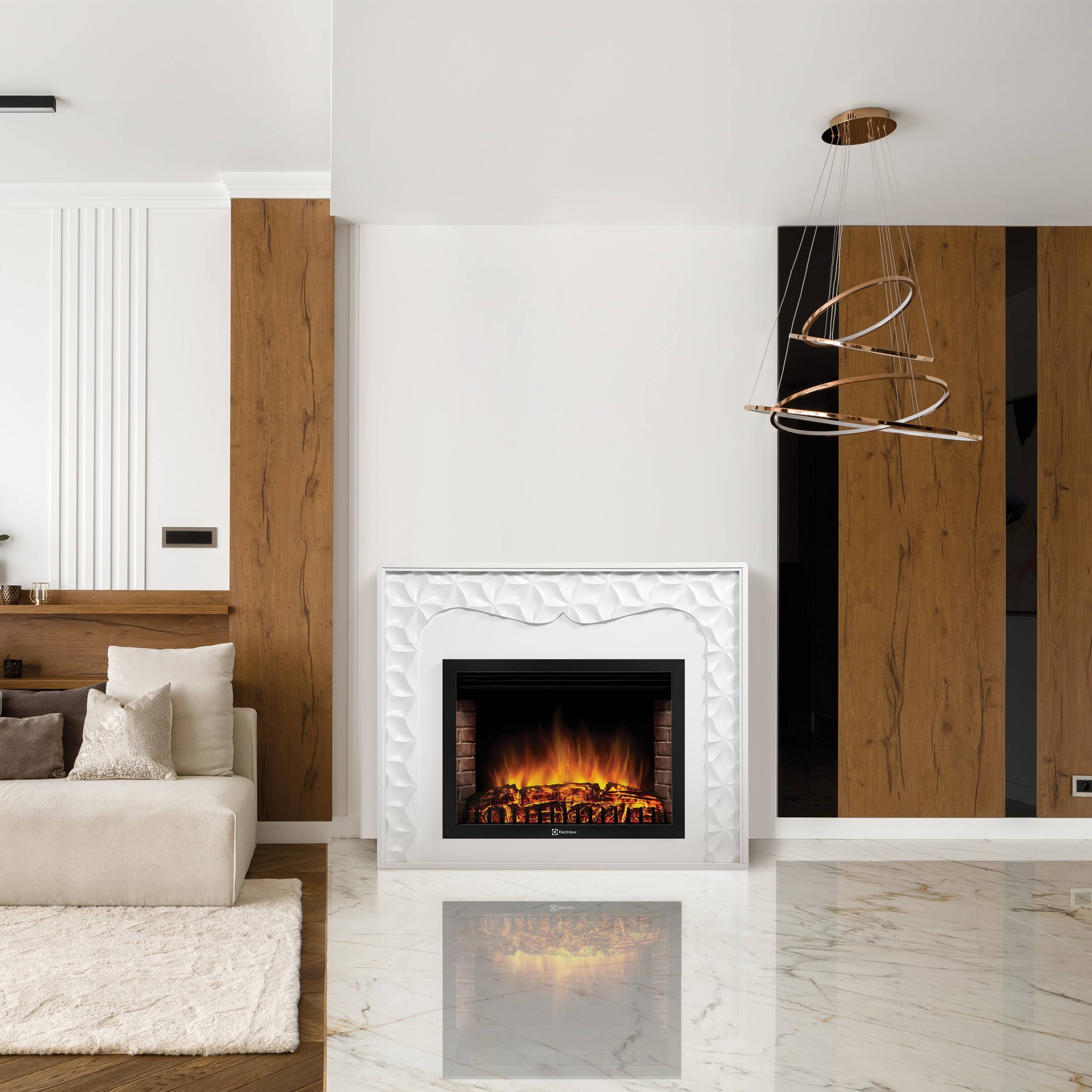 Каминокомплект Electrolux EFP/P-3320RLS с порталом Vivo 30 белый 1341274