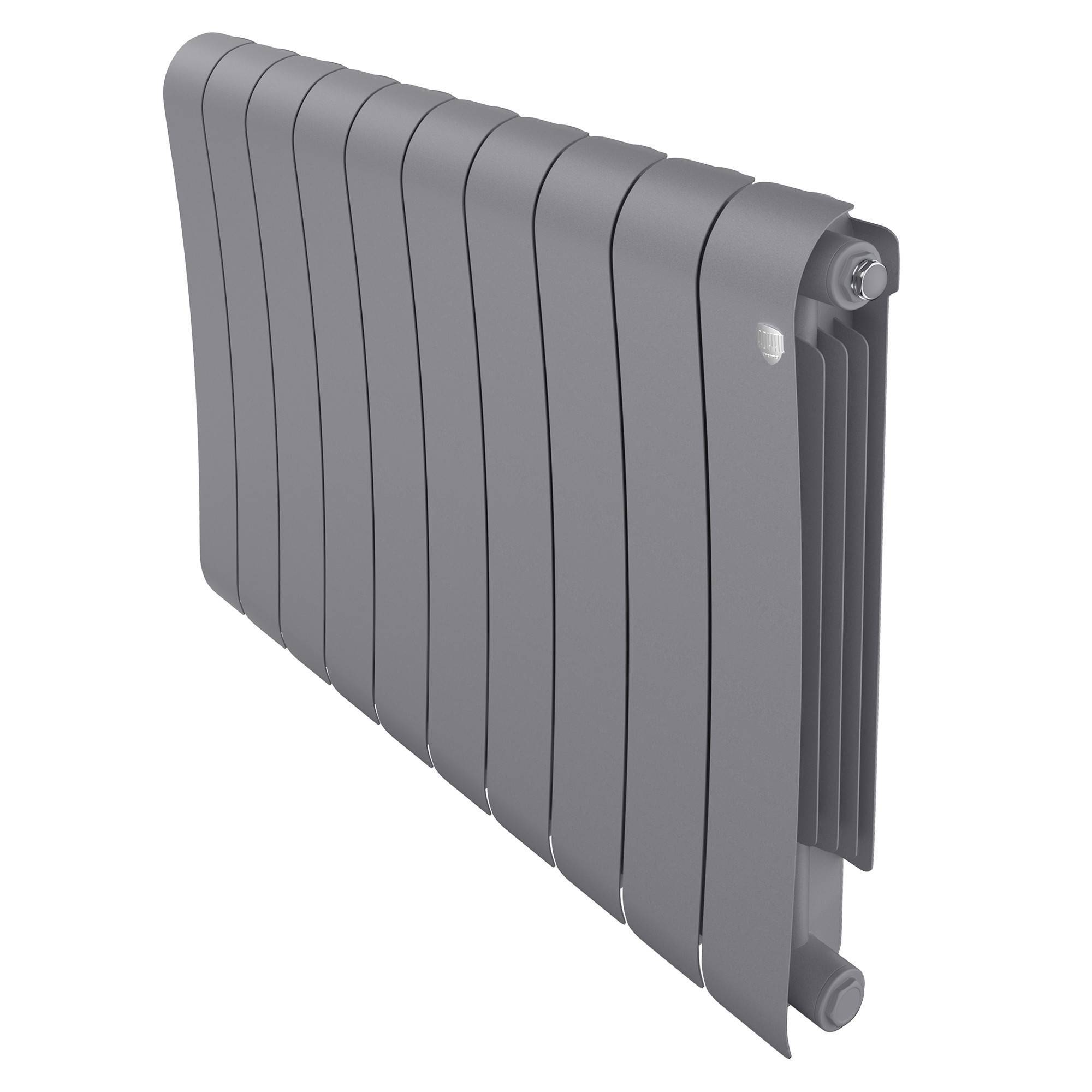 Радиатор биметаллический Royal Thermo Infinity 500 Silver Satin 10 секций боковое подключение НС-1629785