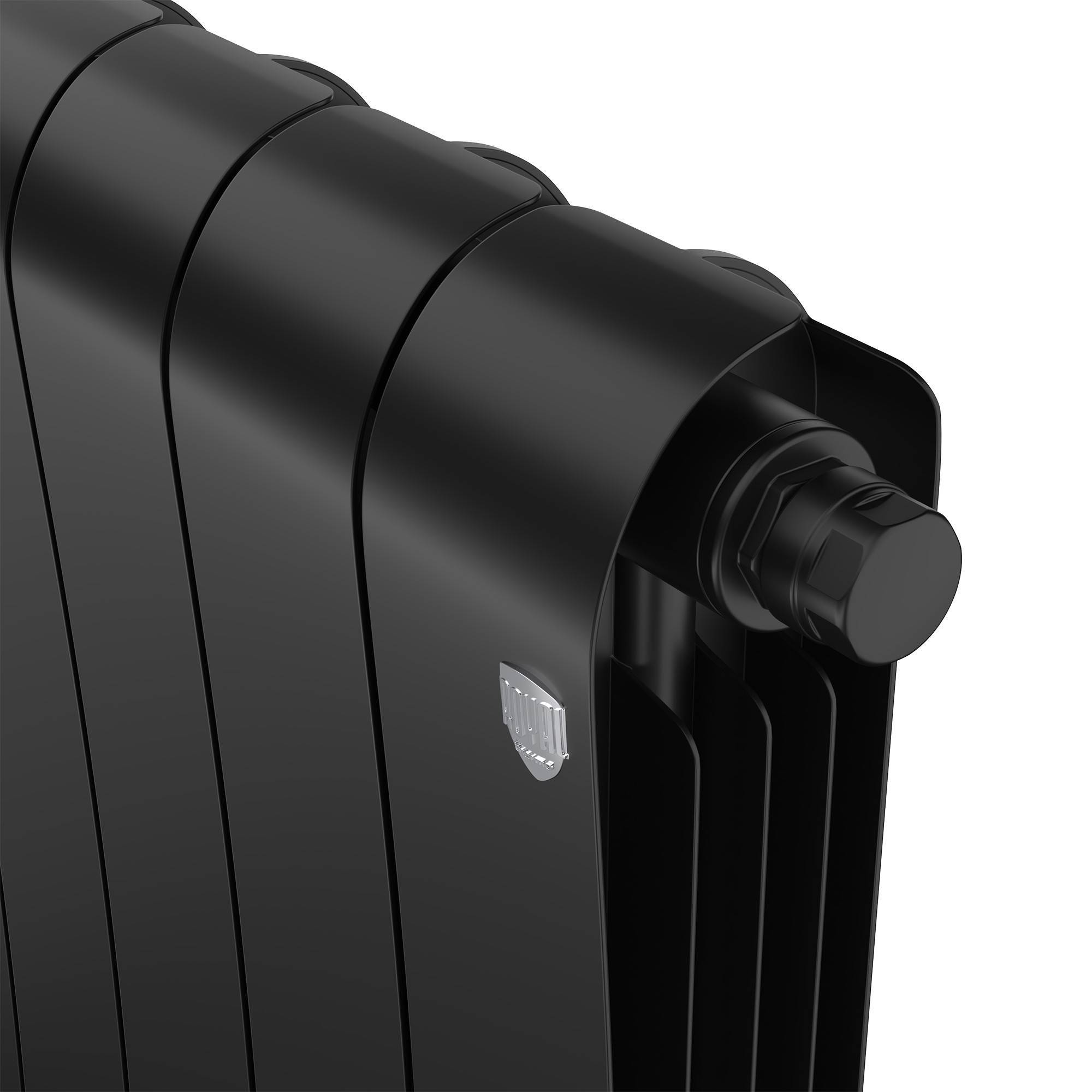 Радиатор биметаллический Royal Thermo Infinity 500 Noir Sable VR80 6 секций нижнее подключение НС-1658384