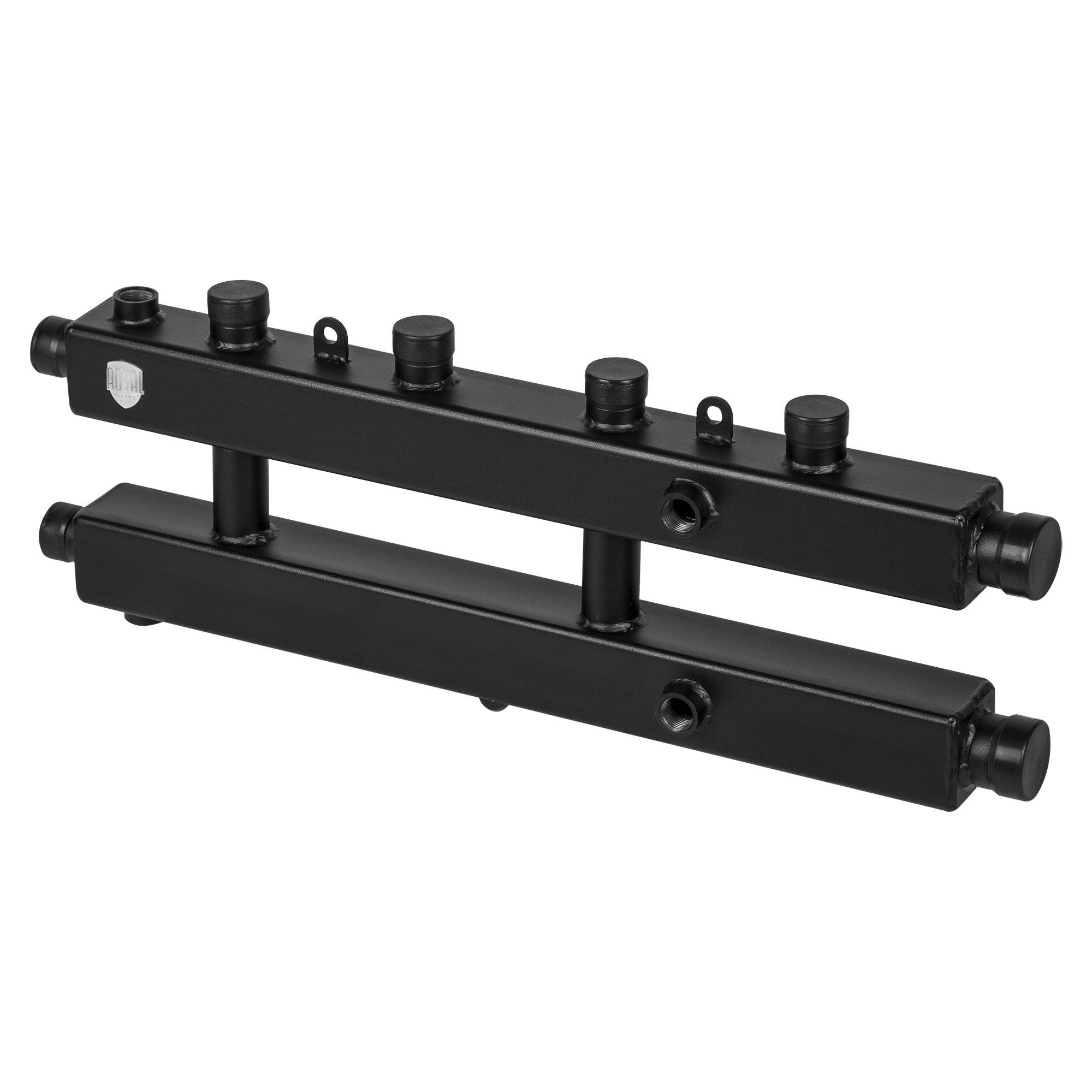 Коллектор распределительный Royal Thermo 3 контура (2 вверх, 1 вбок) RTE 50.125.02