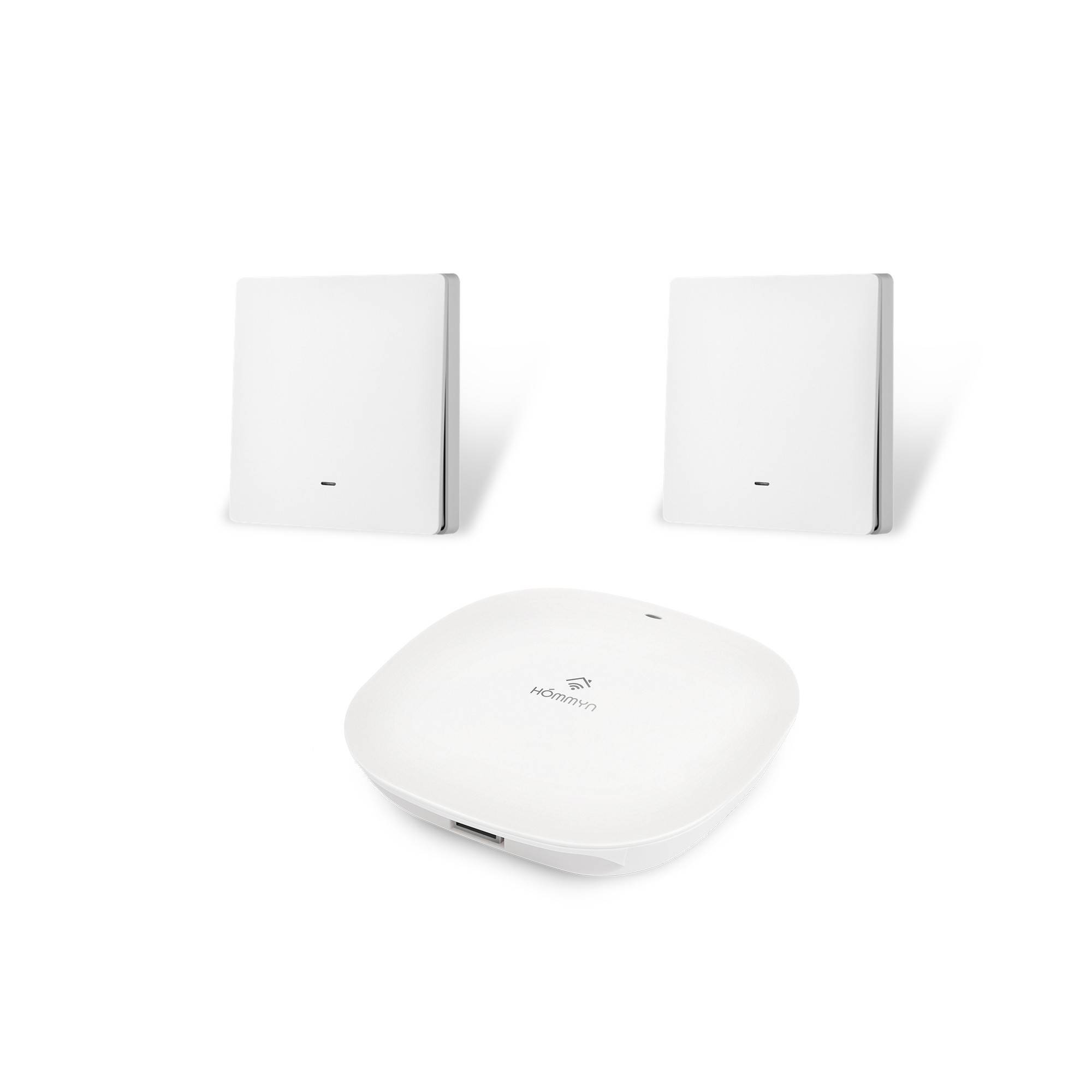 Комплект умного дома HOMMYN: 2 одноклавишных выключателя и хаб Zigbee SW11HOMKIT04