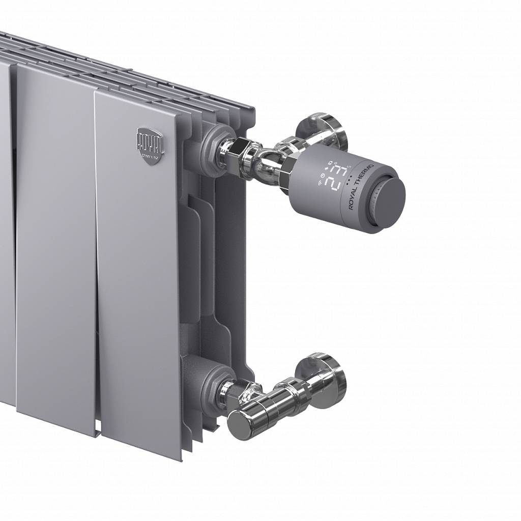 Набор термостатический для радиатора осевой Royal Thermo Design Pro 15 мм M30x1.5 хром НС-1458114