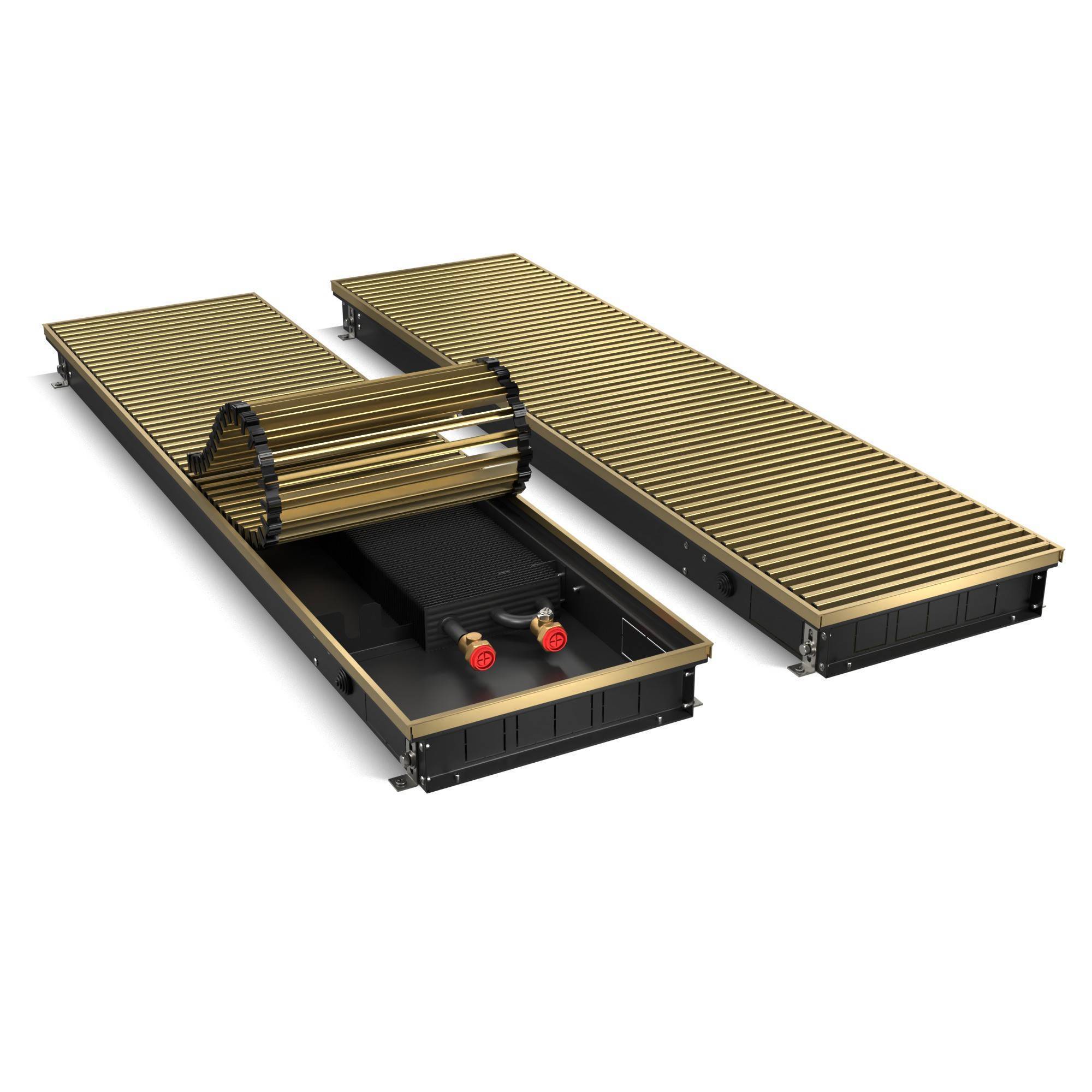 Конвектор внутрипольный Royal Thermo ATRIUM 75x300x900 мм золото ATRIUM-75/300/900-DG-U-AU