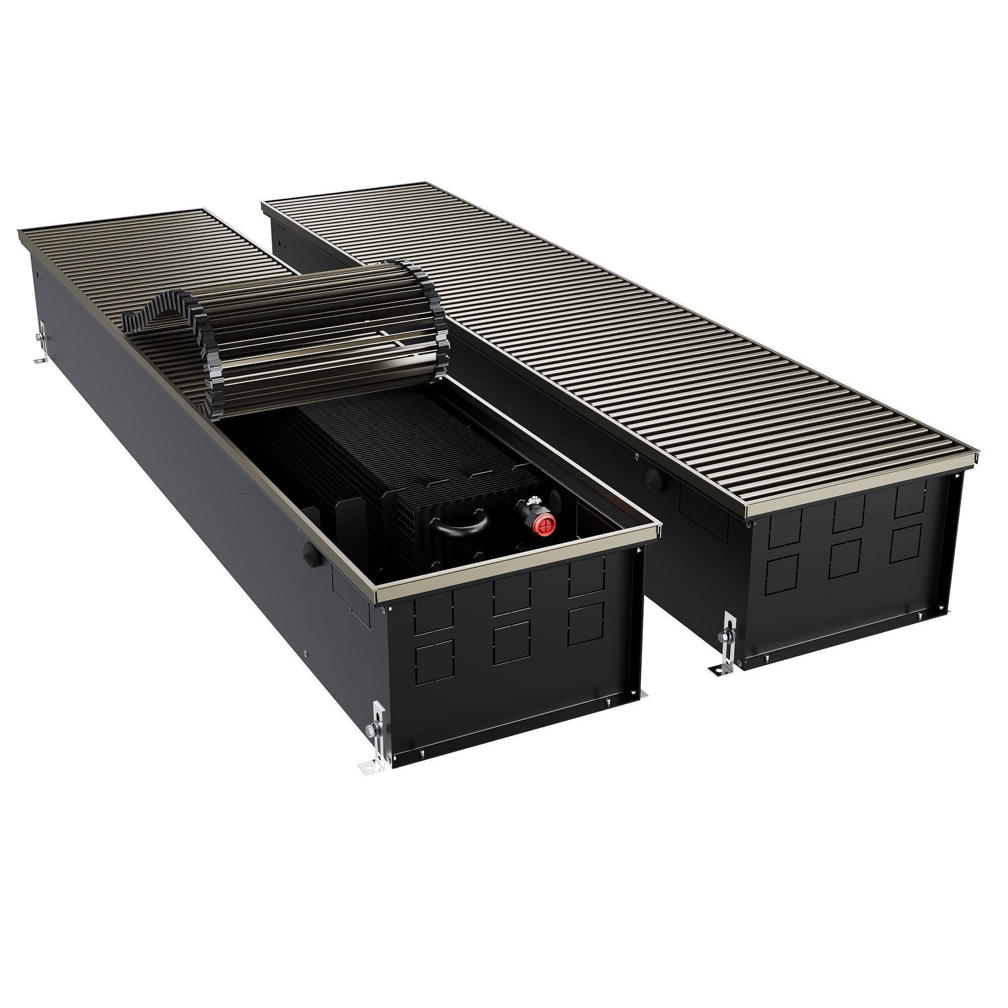 Конвектор внутрипольный Royal Thermo ATRIUM TURBO 190x300x2900 мм инверторный Темная бронза НС-1666807