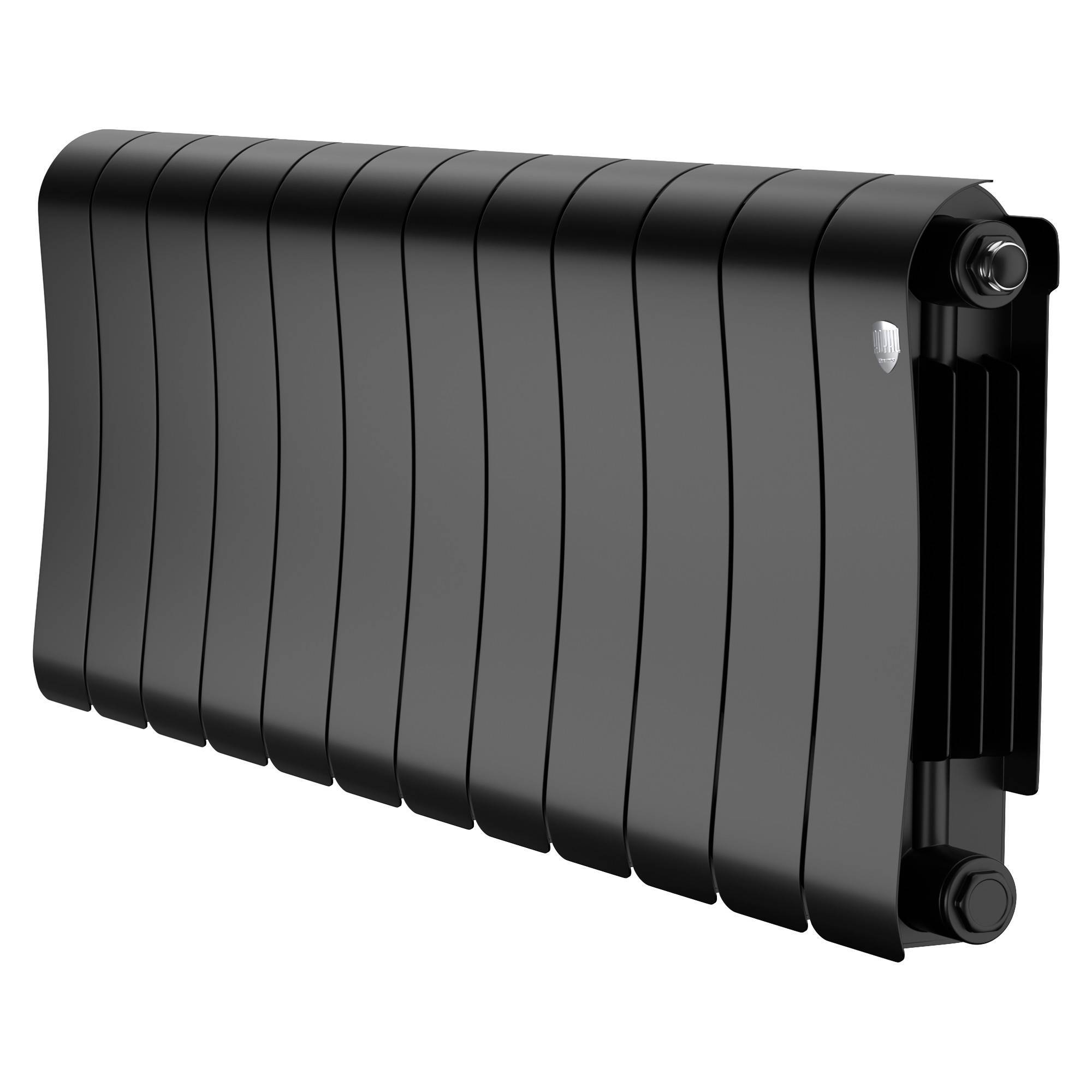 Радиатор биметаллический Royal Thermo Infinity 300 Noir Sable 12 секций боковое подключение НС-1683530