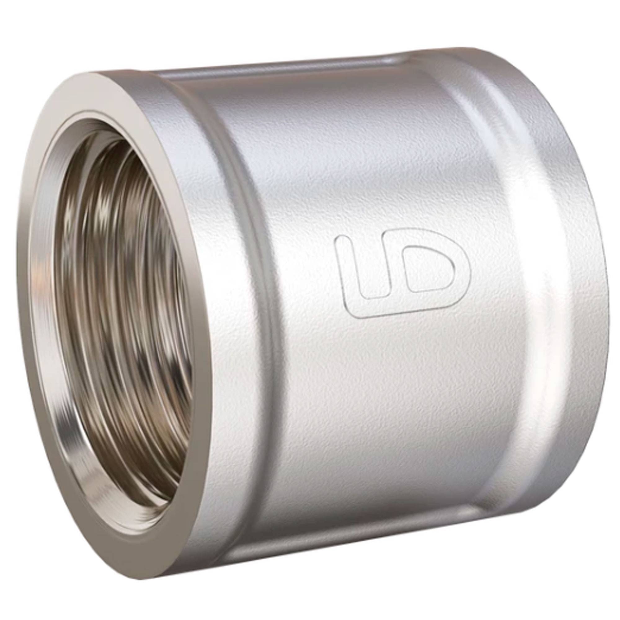 Муфта прямая LD DN25 ВР-ВР латунная никелированная 47.25.В-В