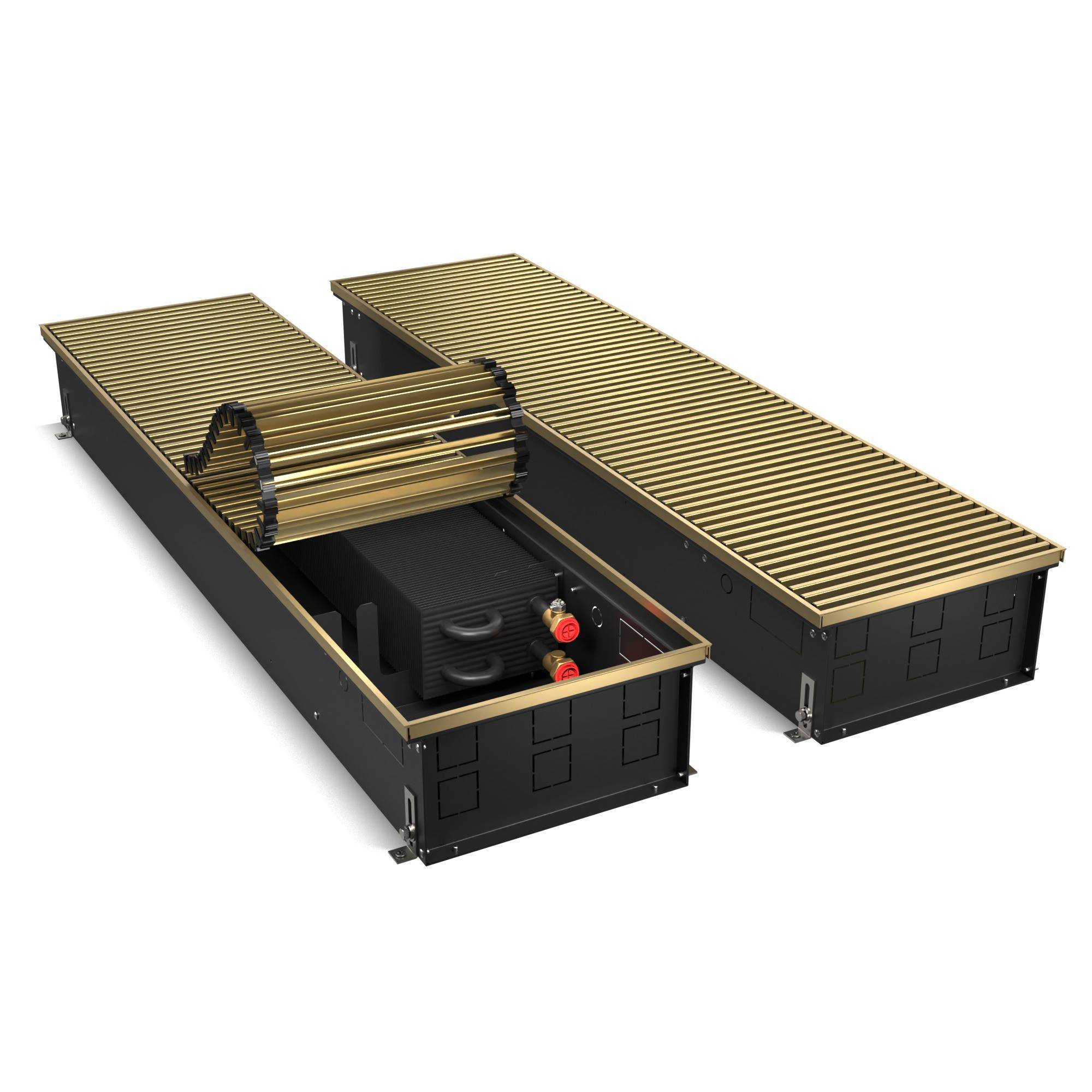 Конвектор внутрипольный Royal Thermo ATRIUM 150x300x1500 мм золото ATRIUM-150/300/1500-DG-U-AU