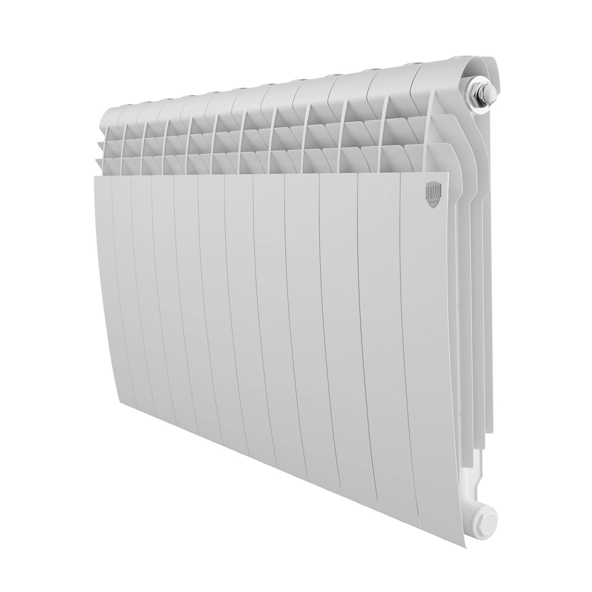 Радиатор биметаллический Royal Thermo BILINER 500 12 секций боковое подключение Белый НС-1682265