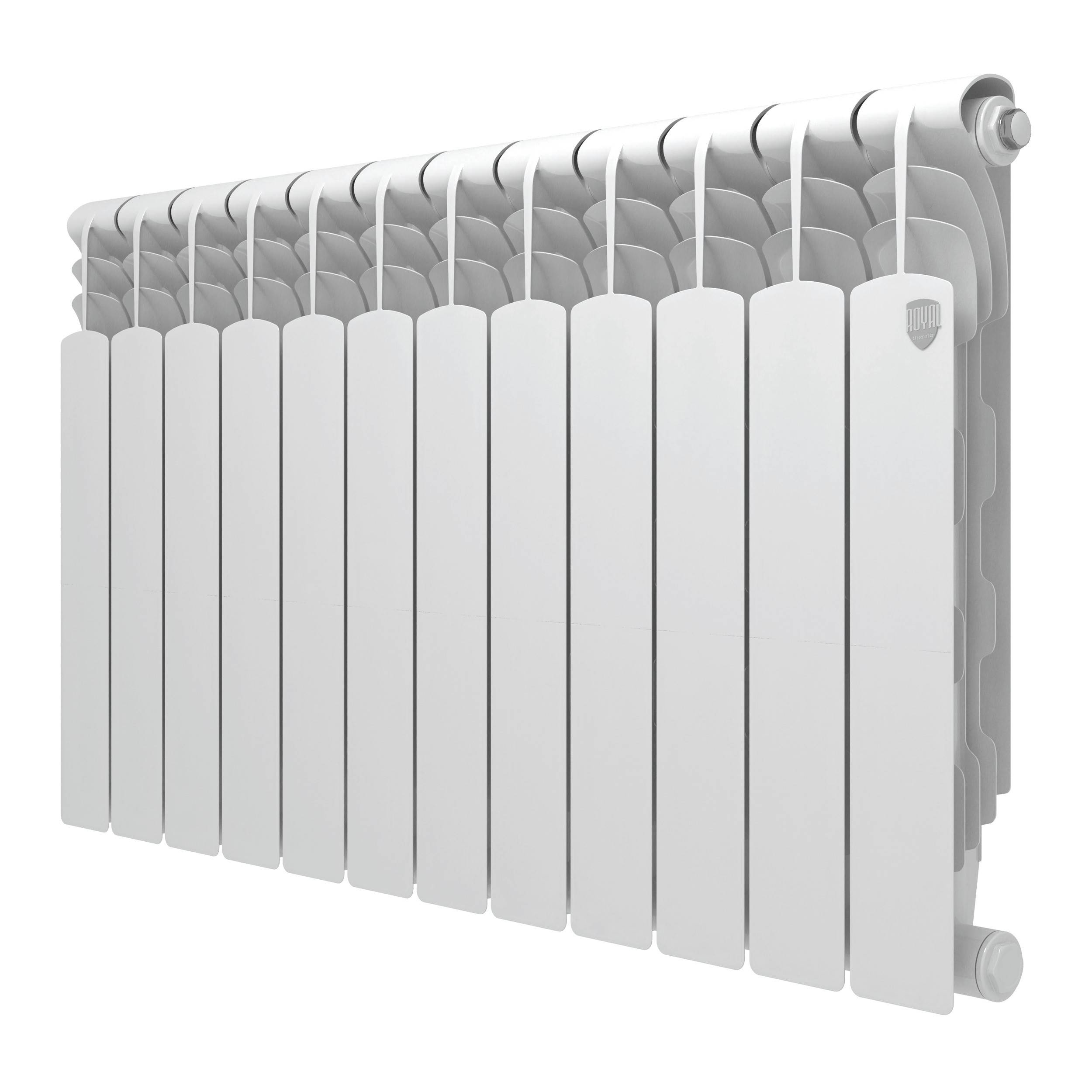 Радиатор биметаллический Royal Thermo Revolution B 500 12 секций боковое подключение 1682418