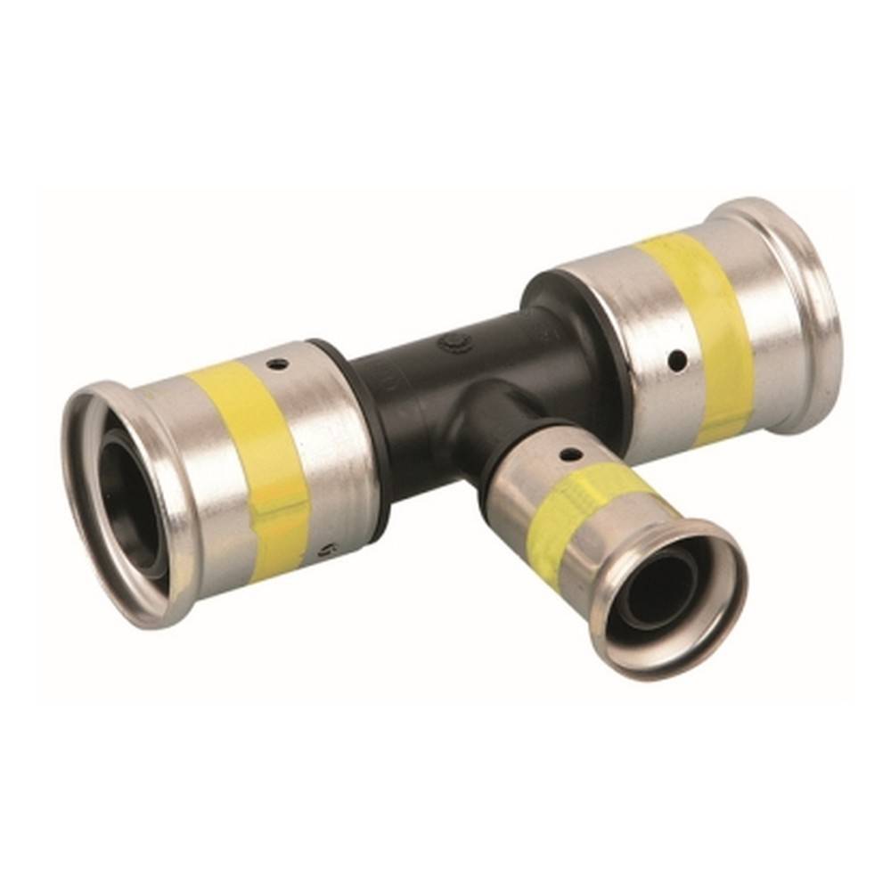 Тройник пресс переходный HENCO PVDF Газ 40x32x40 мм 9PG-403240