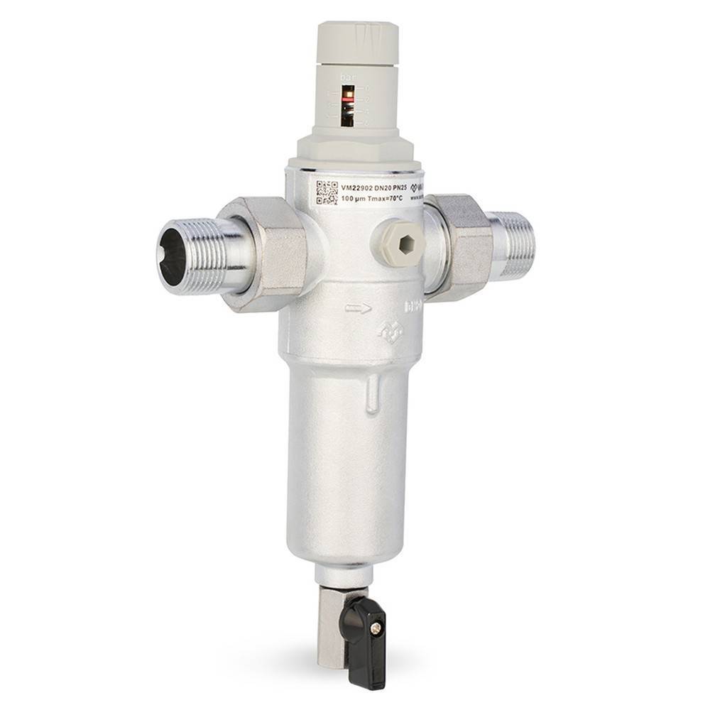 Фильтр сетчатый промывной комбинированный VARMEGA 3/4 PN25 для ГВС и ХВС VM22902
