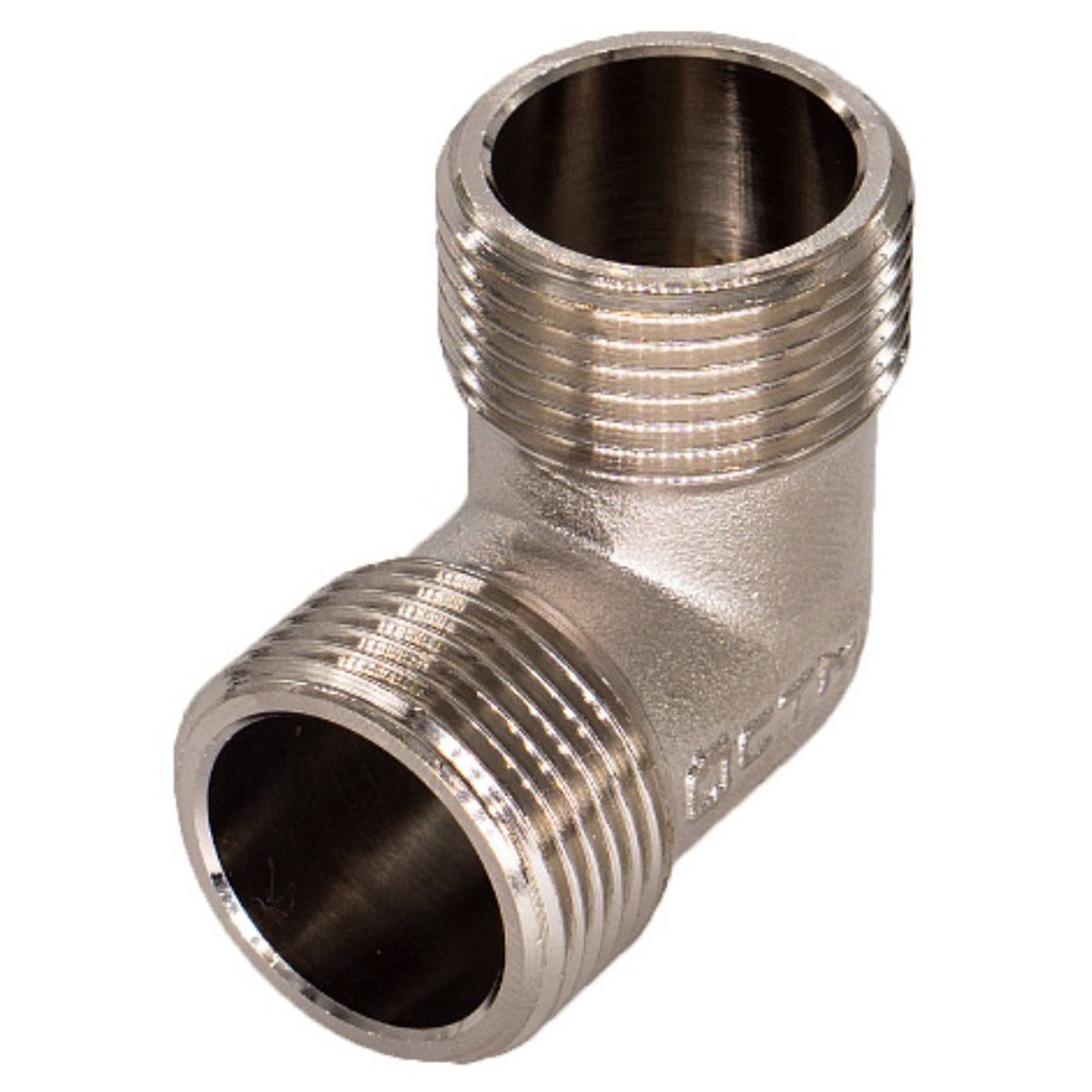 Уголок латунный никелированный CTM 3/4 дюйма ш/ш НС-1229477