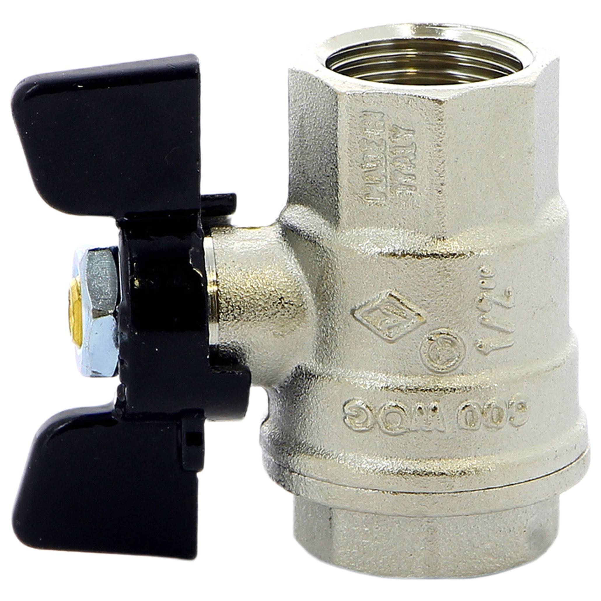 Кран шаровой BUGATTI Oregon 302 1/2 ВВ бабочка полнопроходный 3020004