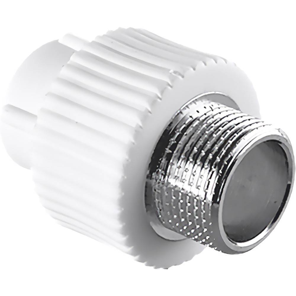 Муфта комбинированная TEBO PP-R 20x3/4 НР белая 030023603