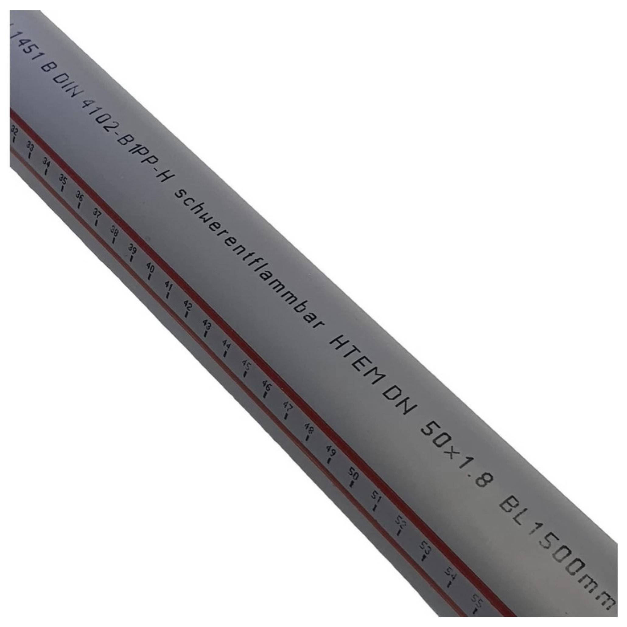 Труба канализационная внутренняя Ostendorf HTEM 50х1500 мм PPs серая 112060