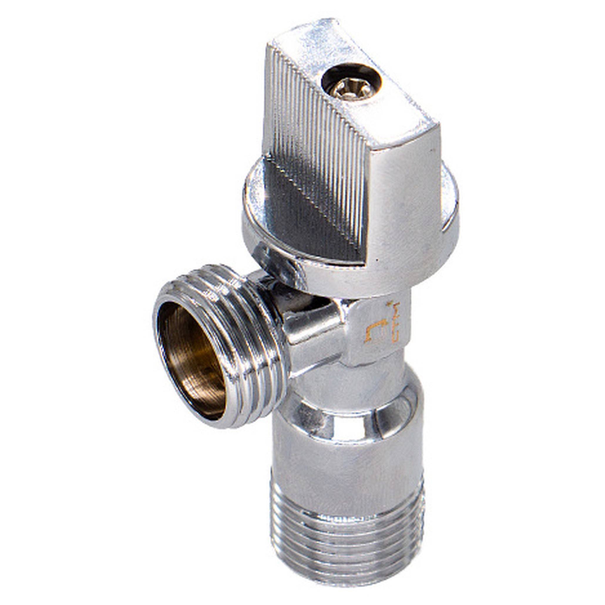 Кран шаровой угловой для сантехприборов CTM 1/2x1/2 дюйма с отражателем CAME1212