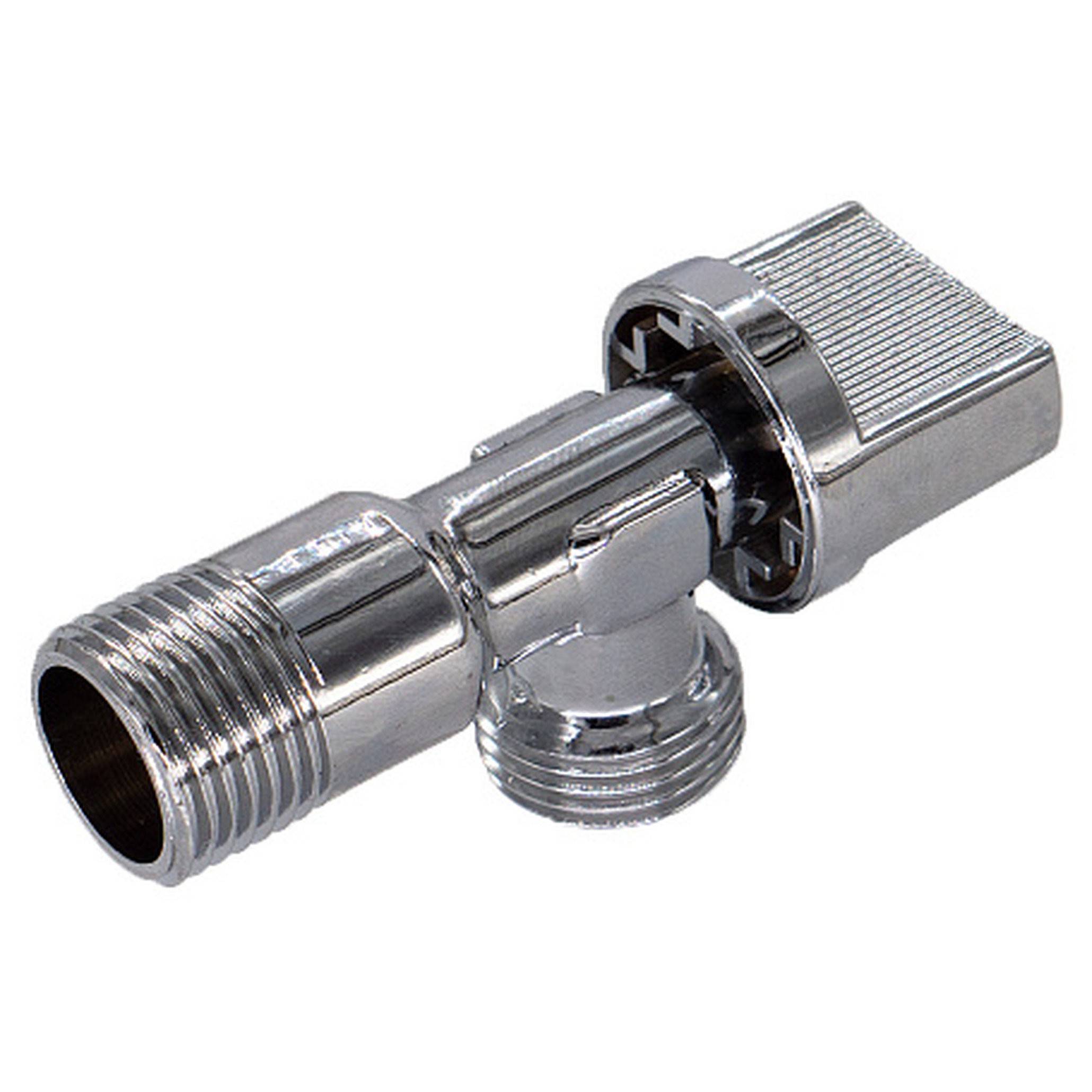 Кран шаровой угловой для сантехприборов CTM 1/2x1/2 дюйма с отражателем CAME1212