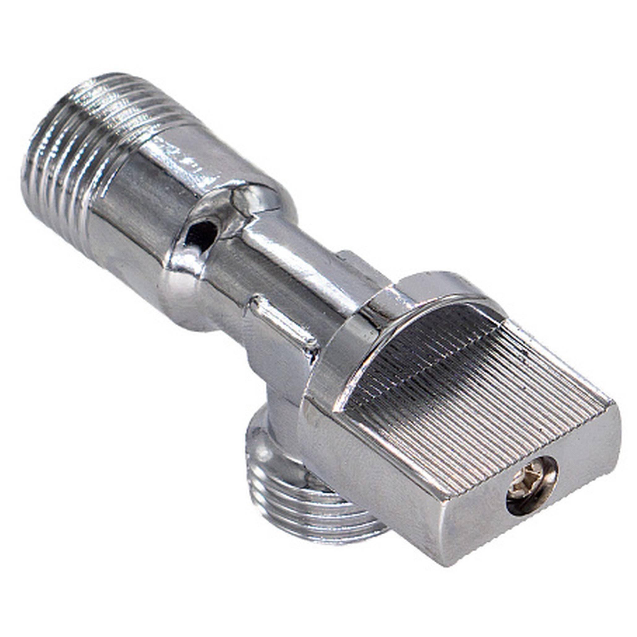 Кран шаровой угловой для сантехприборов CTM 1/2x1/2 дюйма с отражателем CAME1212