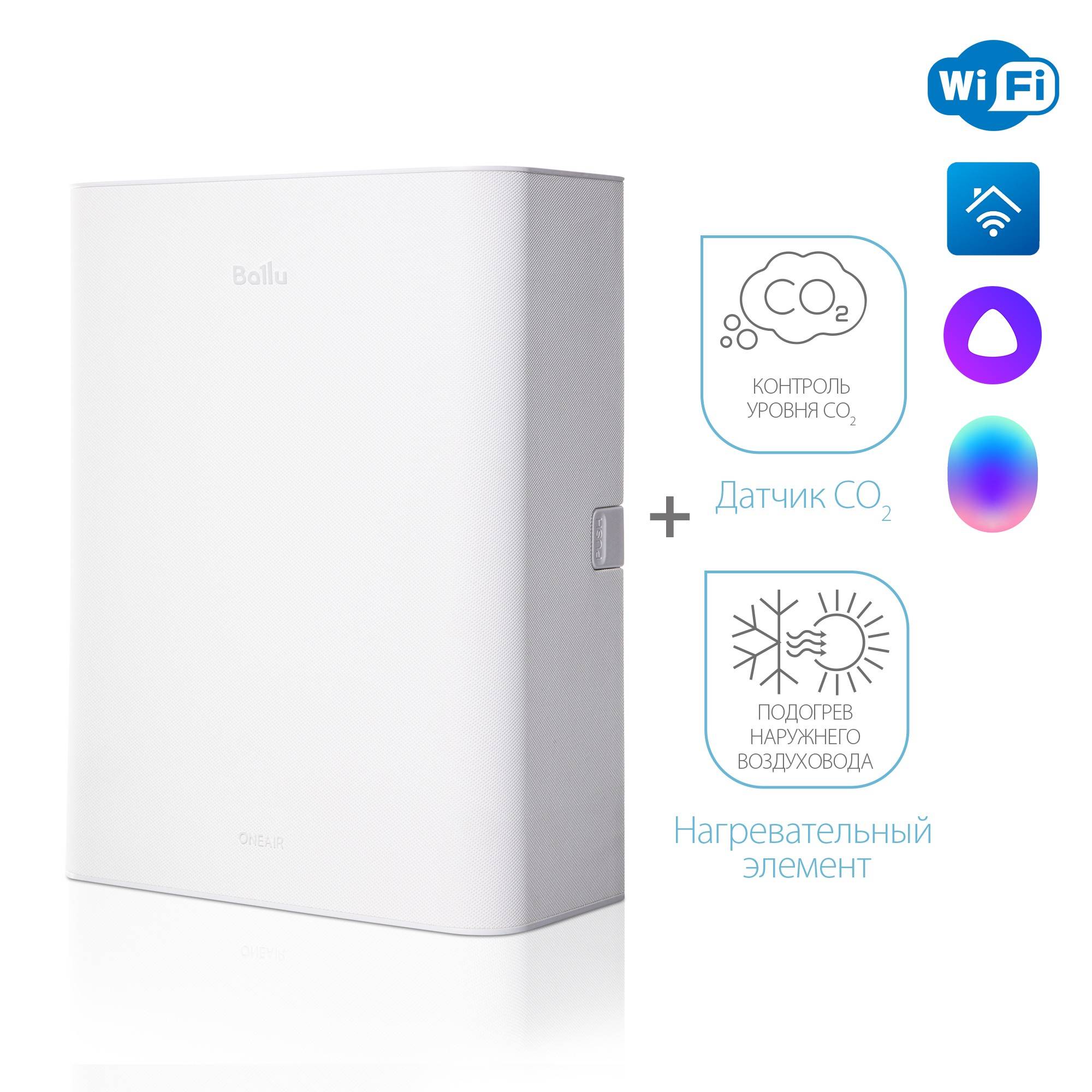 Приточный очиститель воздуха Ballu ONEAIR ASP-100WM НС-1630302