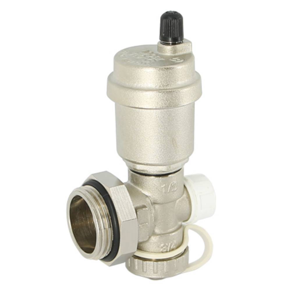 Группа дренажная Uni-Fitt 1 с автоматическим воздухоотводчиком никелированная 381N1000