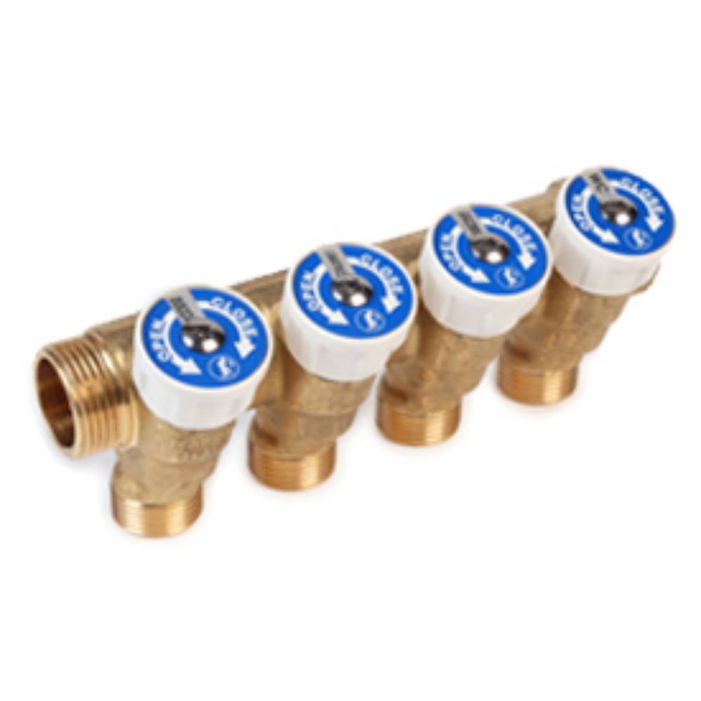 Коллектор сантехнический Giacomini с вентилями 1 x 16 на 2 выхода R585CY042