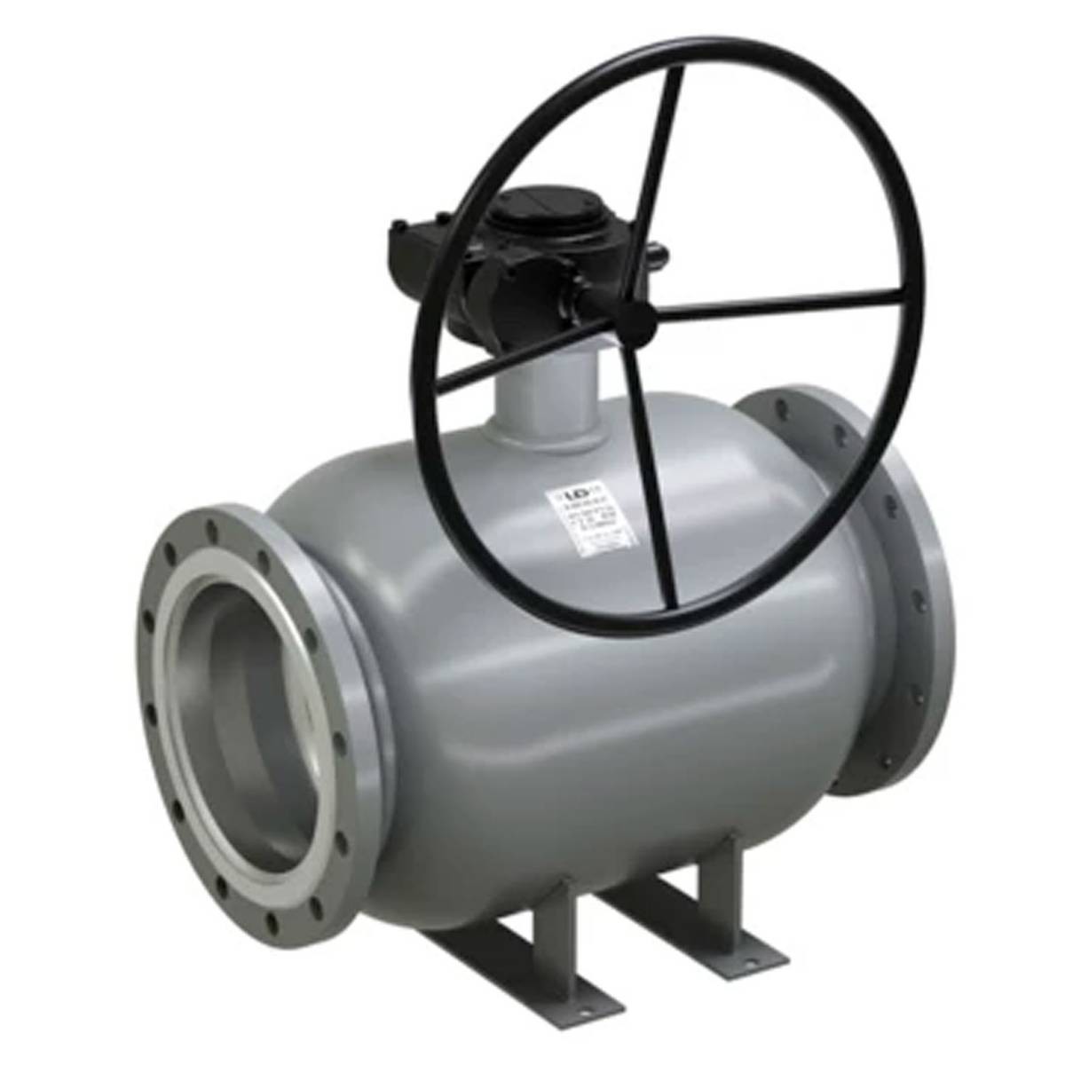 Кран шаровой стальной фланцевый LD Ду 200/150 Ру16 с редуктором неполнопроходной НС-1444503