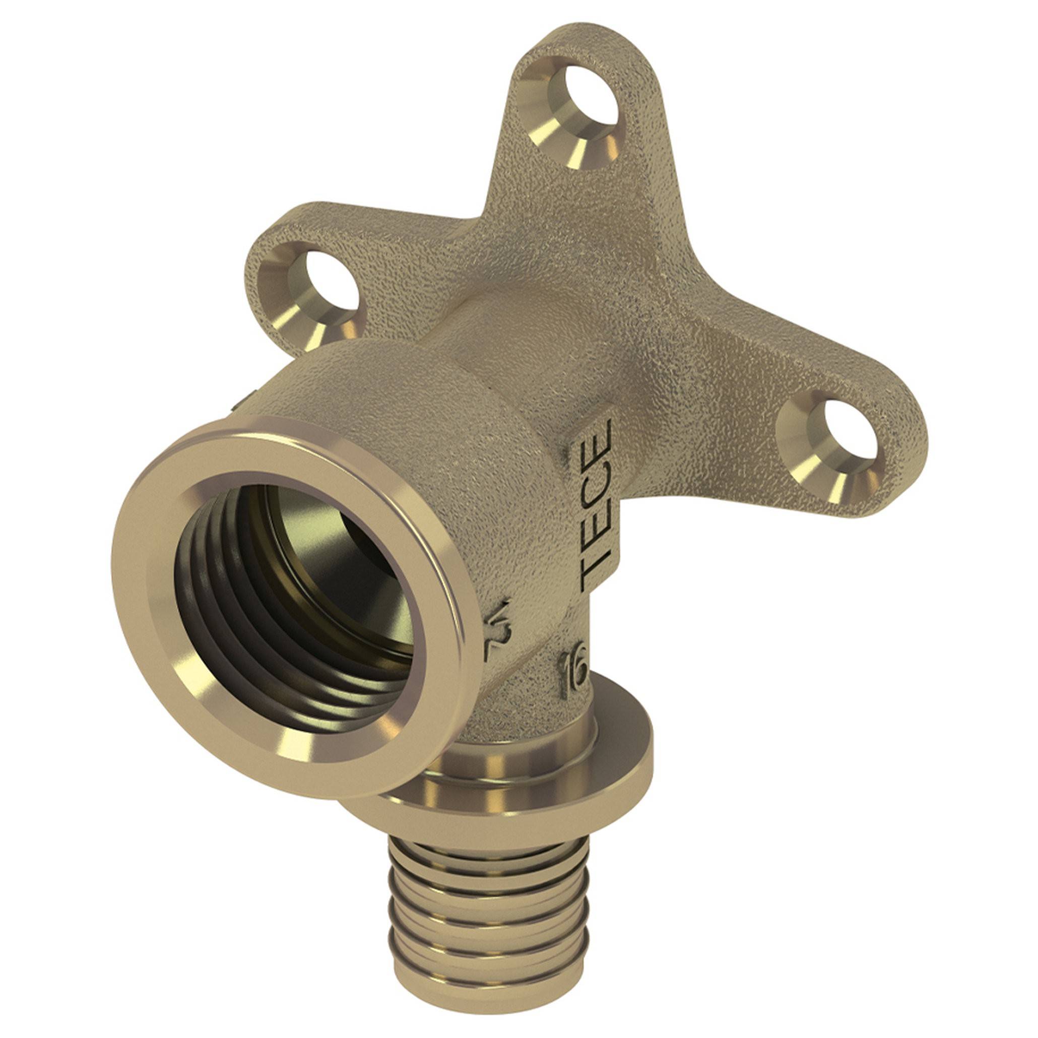 Уголок TECE с настенным креплением 16х1/2 дюйма латунь 768516