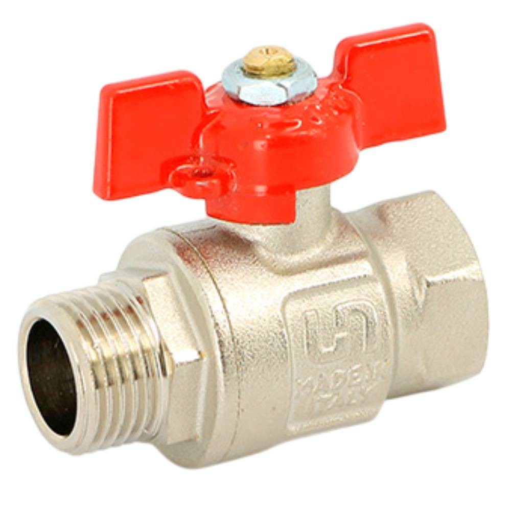 Кран шаровой Uni-Fitt Etalon НВ 1/2 полнопроходной с ручкой-бабочкой 223N2000