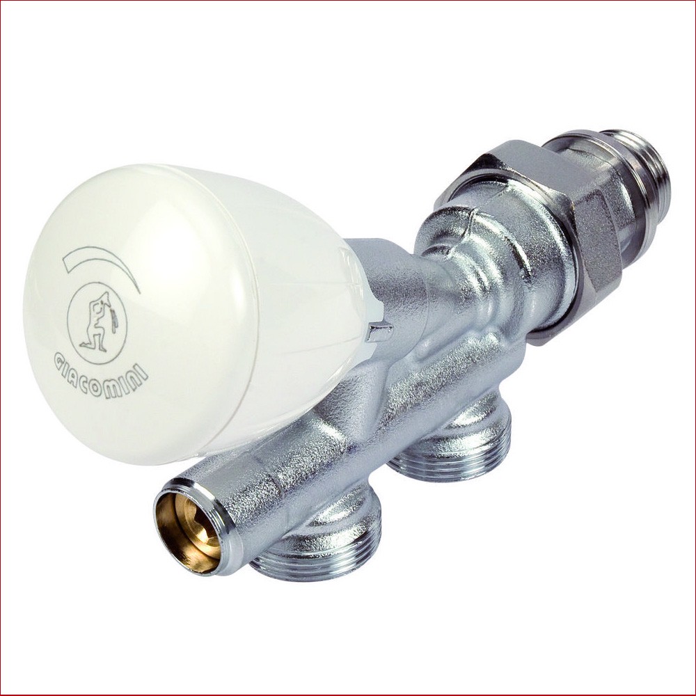 Узел термостатический Giacomini R437N микрометрический для однотрубных систем 1/2 x 16 мм R437NX031