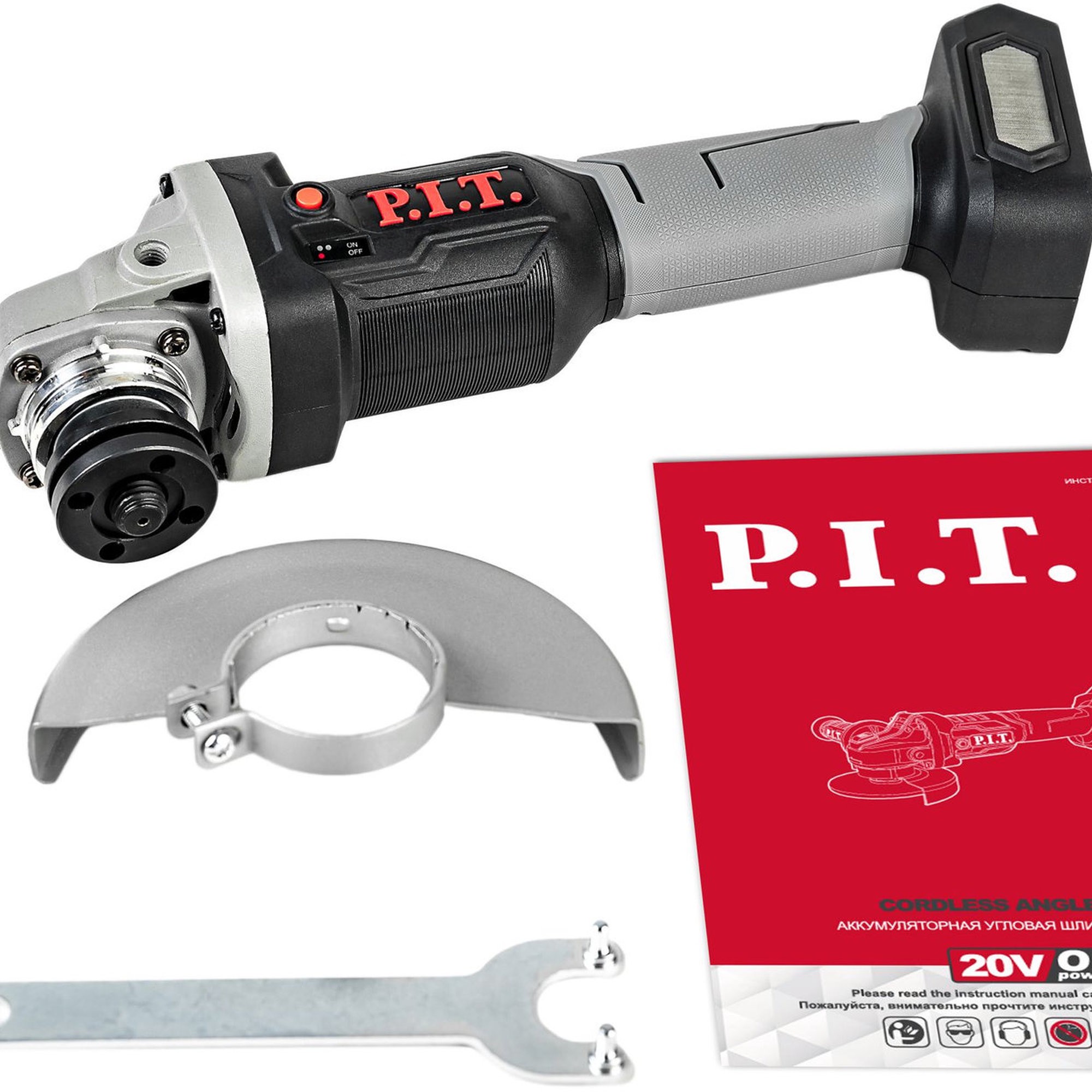 Аккумуляторная угловая шлифмашина P.I.T. PWS20H-125A SOLO 125 мм 20 В бесщеточная PWS20H-125A